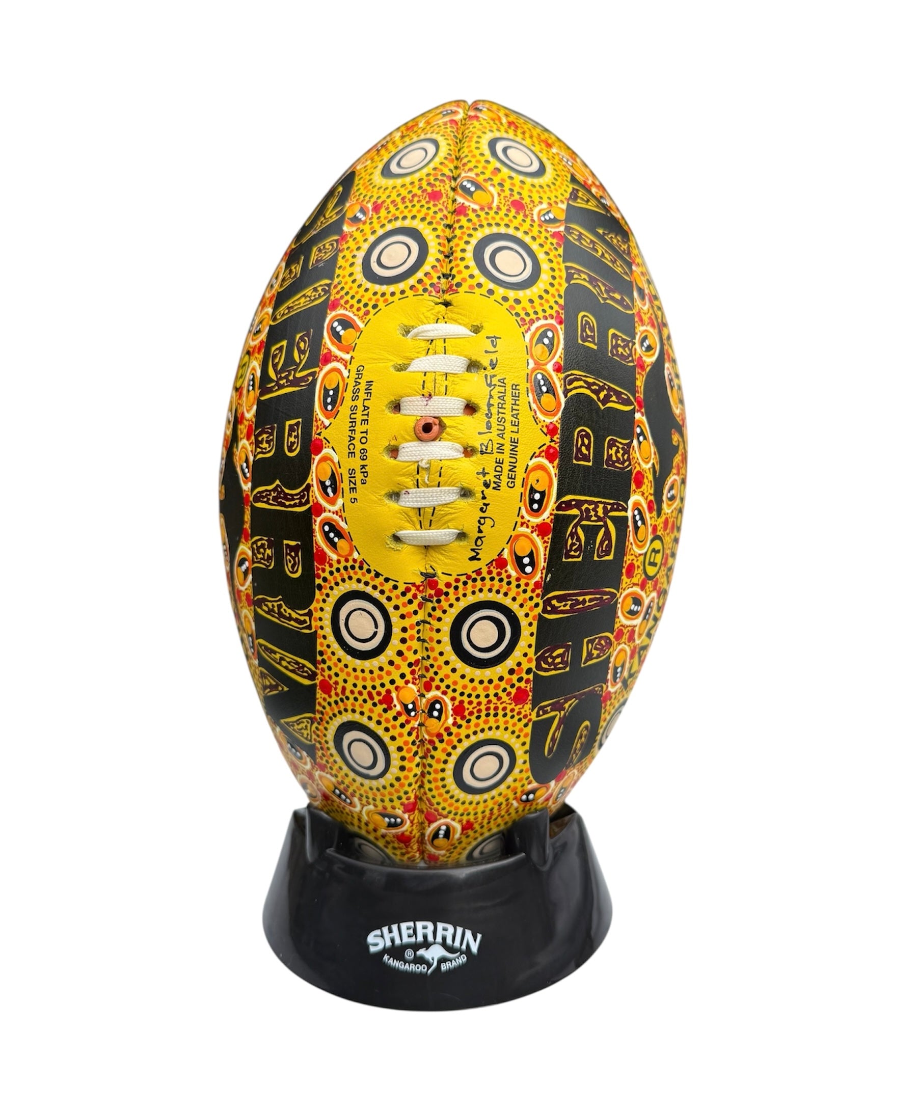 Hand Painted Sherrin Football - Margaret Bloomfield