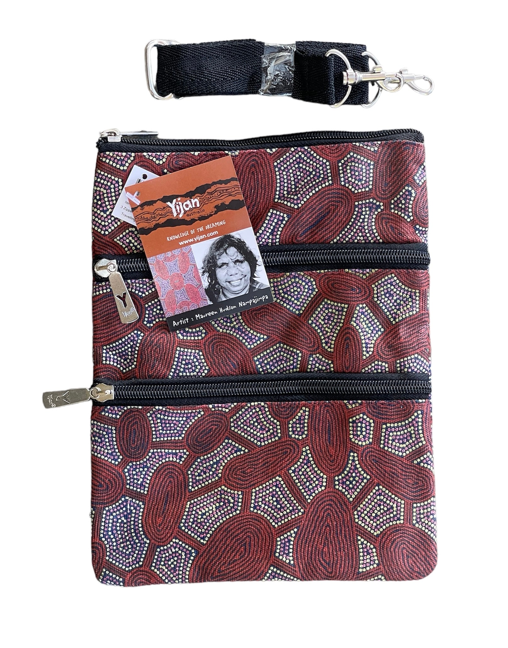 3 Zip Shoulder Bag - Maureen Hudson - Women's Travelling Dreaming (Red)