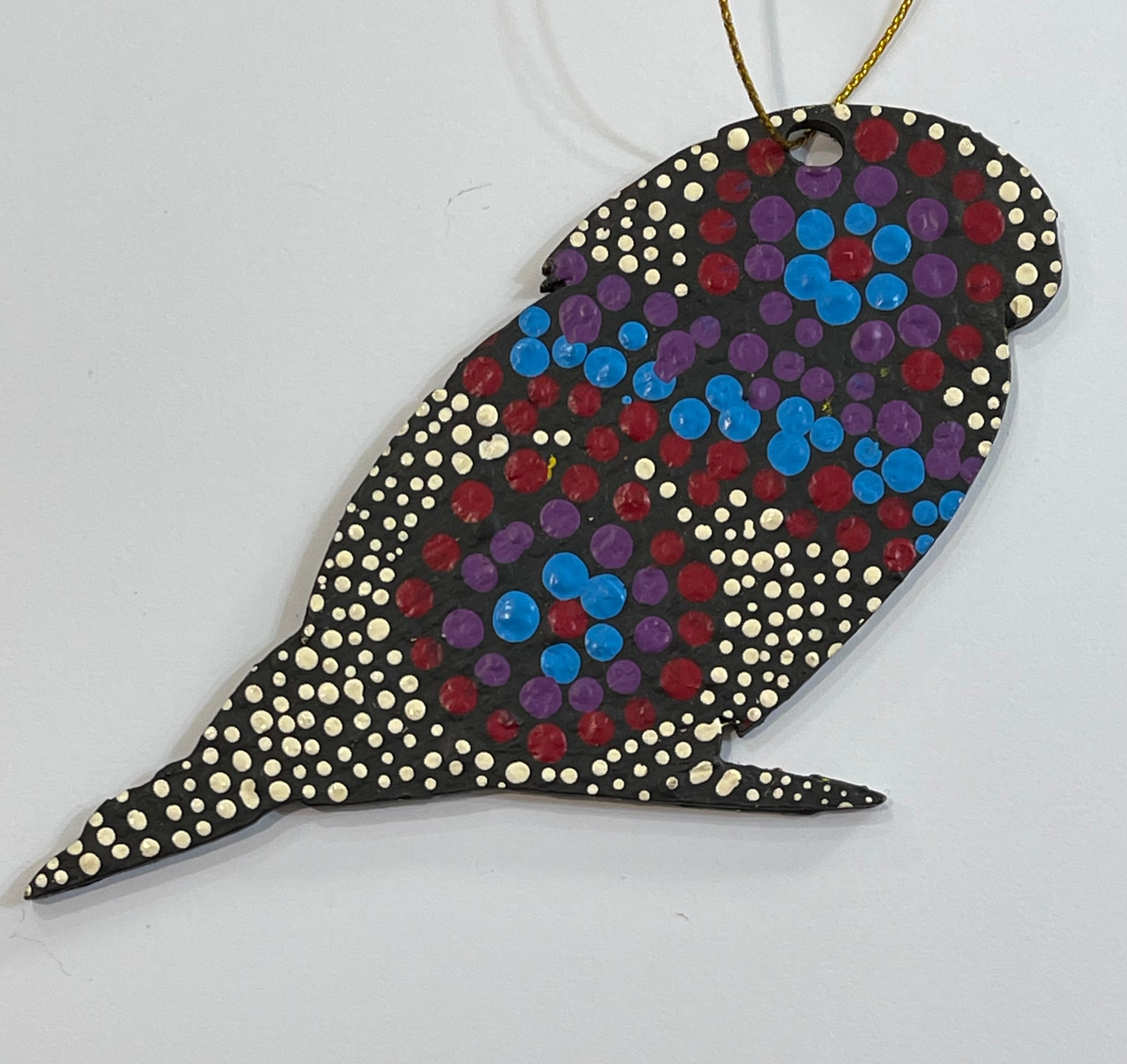 Hand Painted Decoration - Budgerigar .2