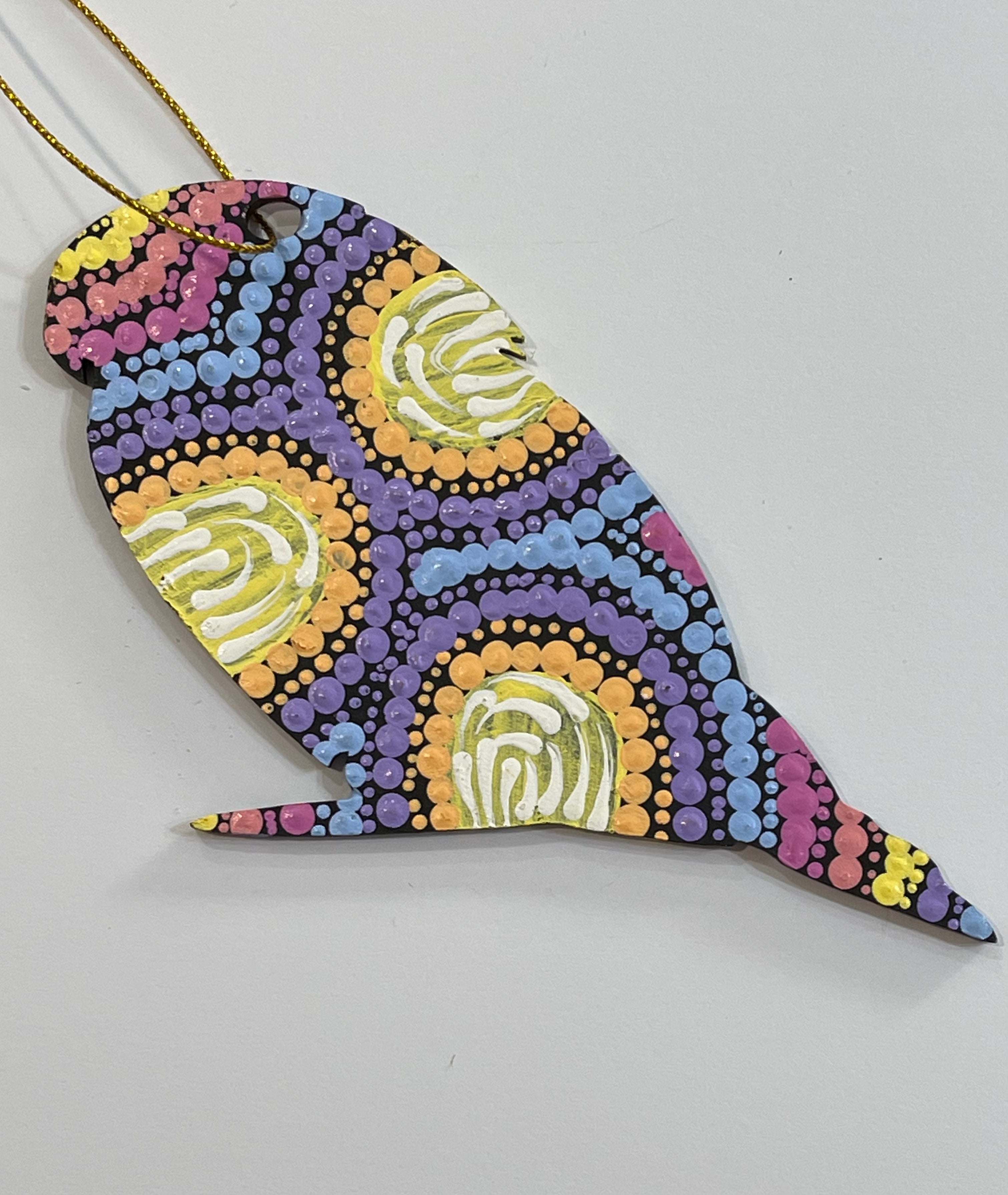 Hand Painted Decoration - Budgerigar .1