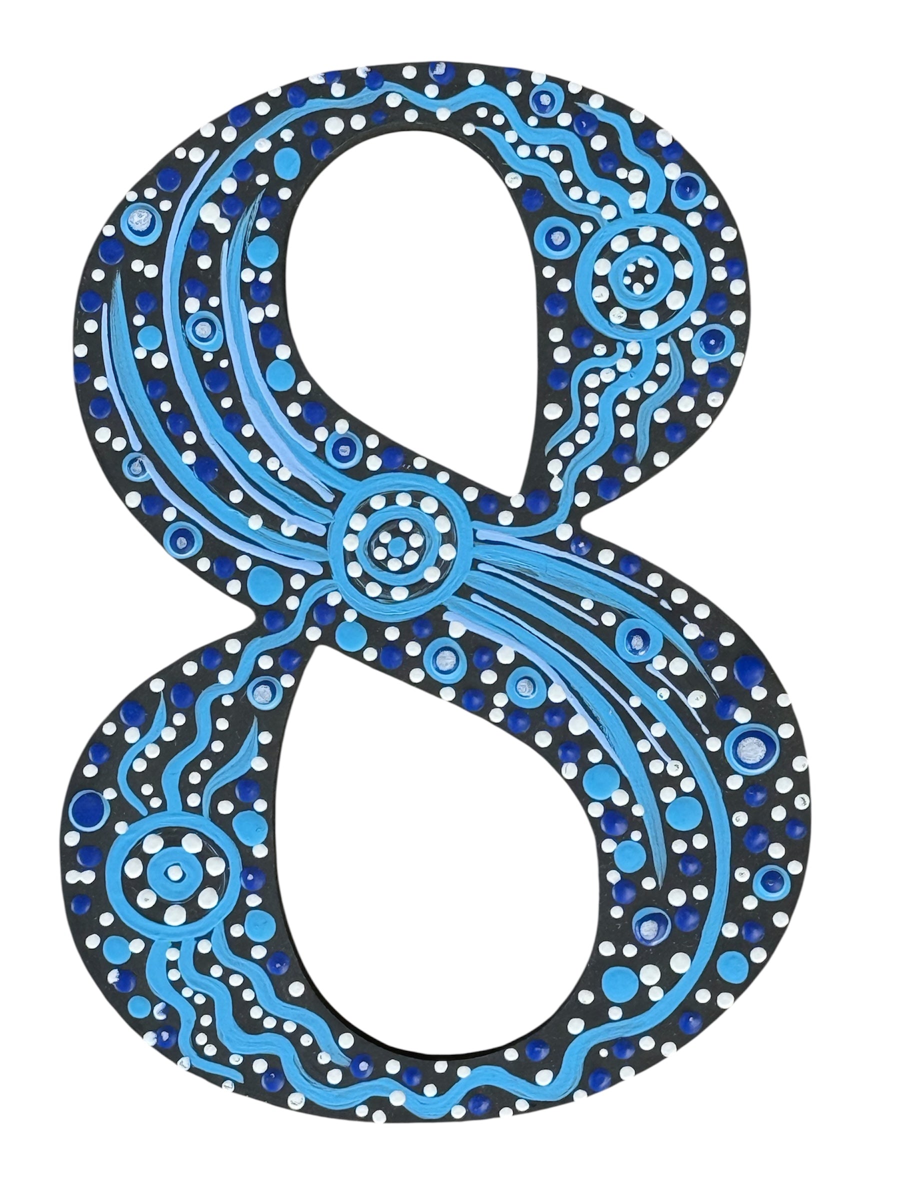 Hand Painted Wooden - Number 8