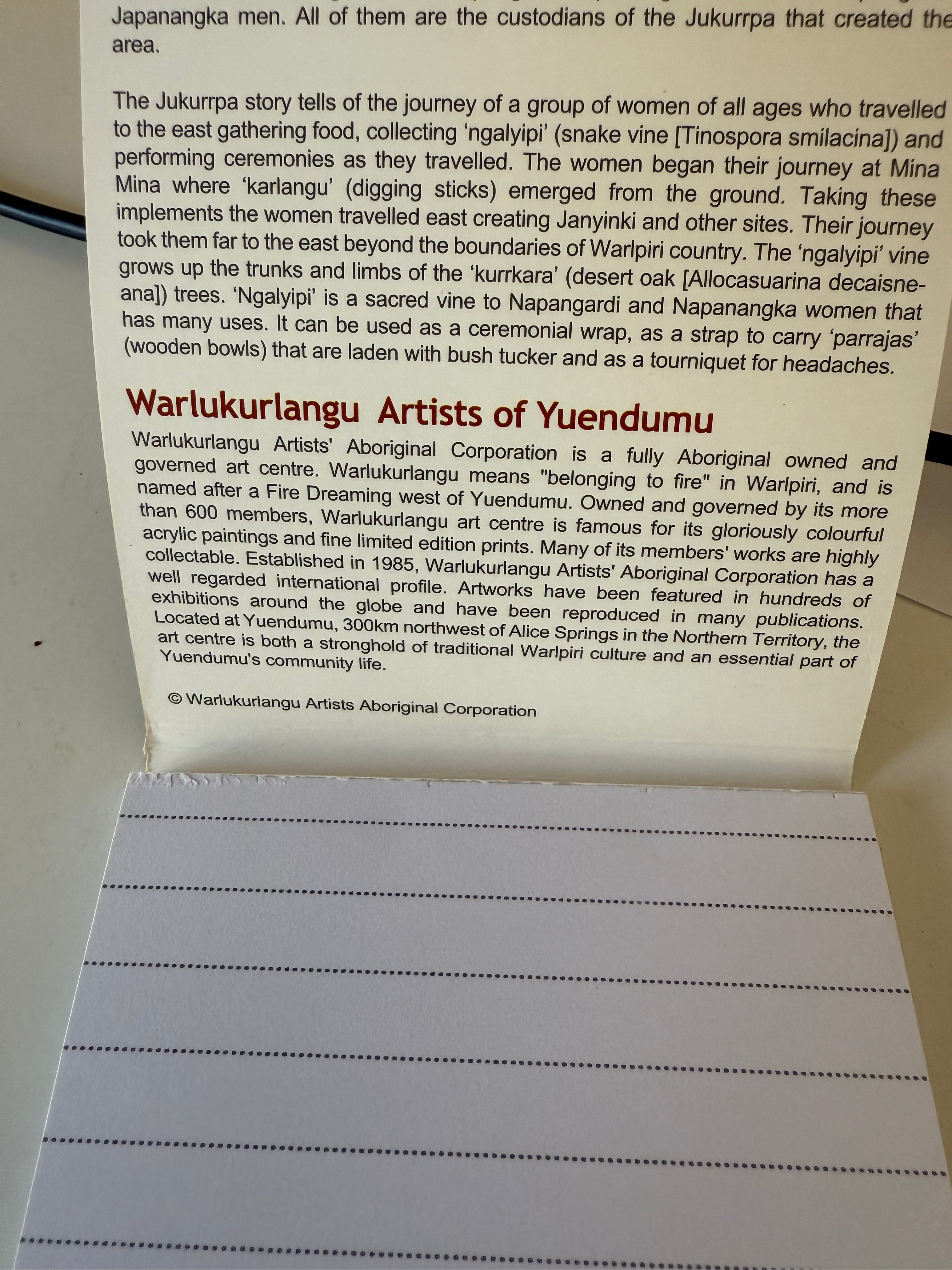 Small Notepad - Dorothy Napangardi