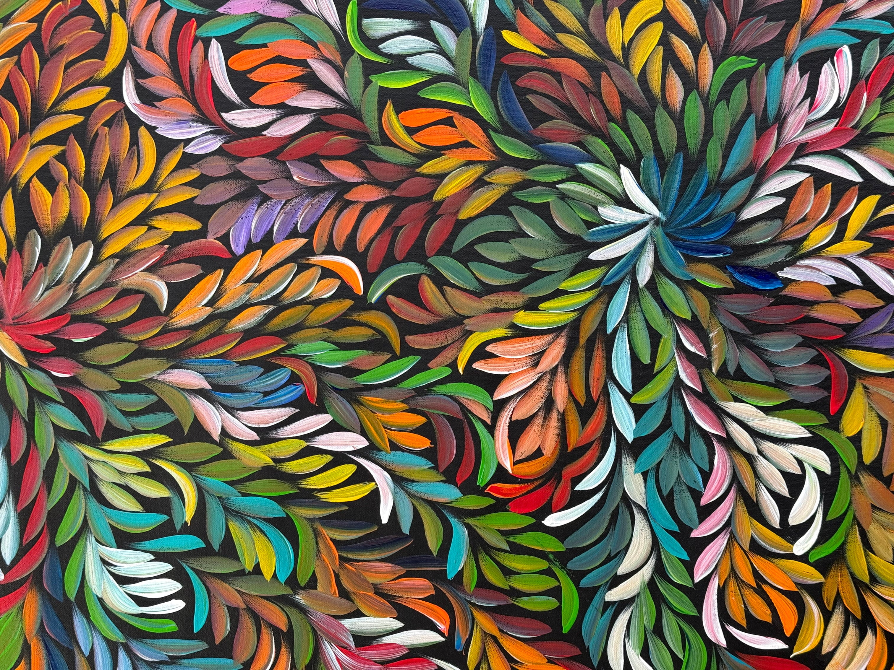 Louise Numina Napananka - Bush Medicine Leaves - 129x59cm .22-15