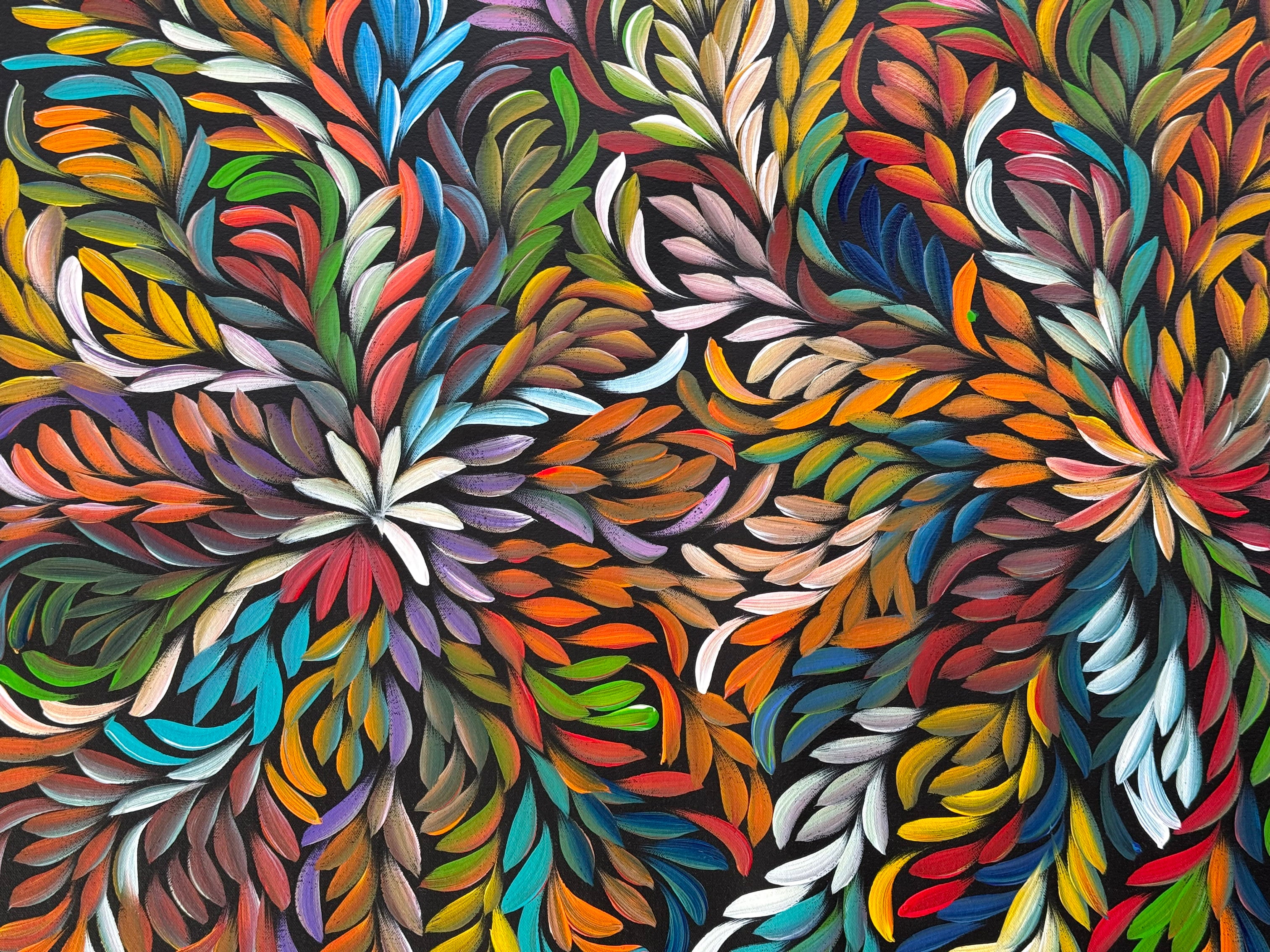 Louise Numina Napananka - Bush Medicine Leaves - 129x59cm .22-15