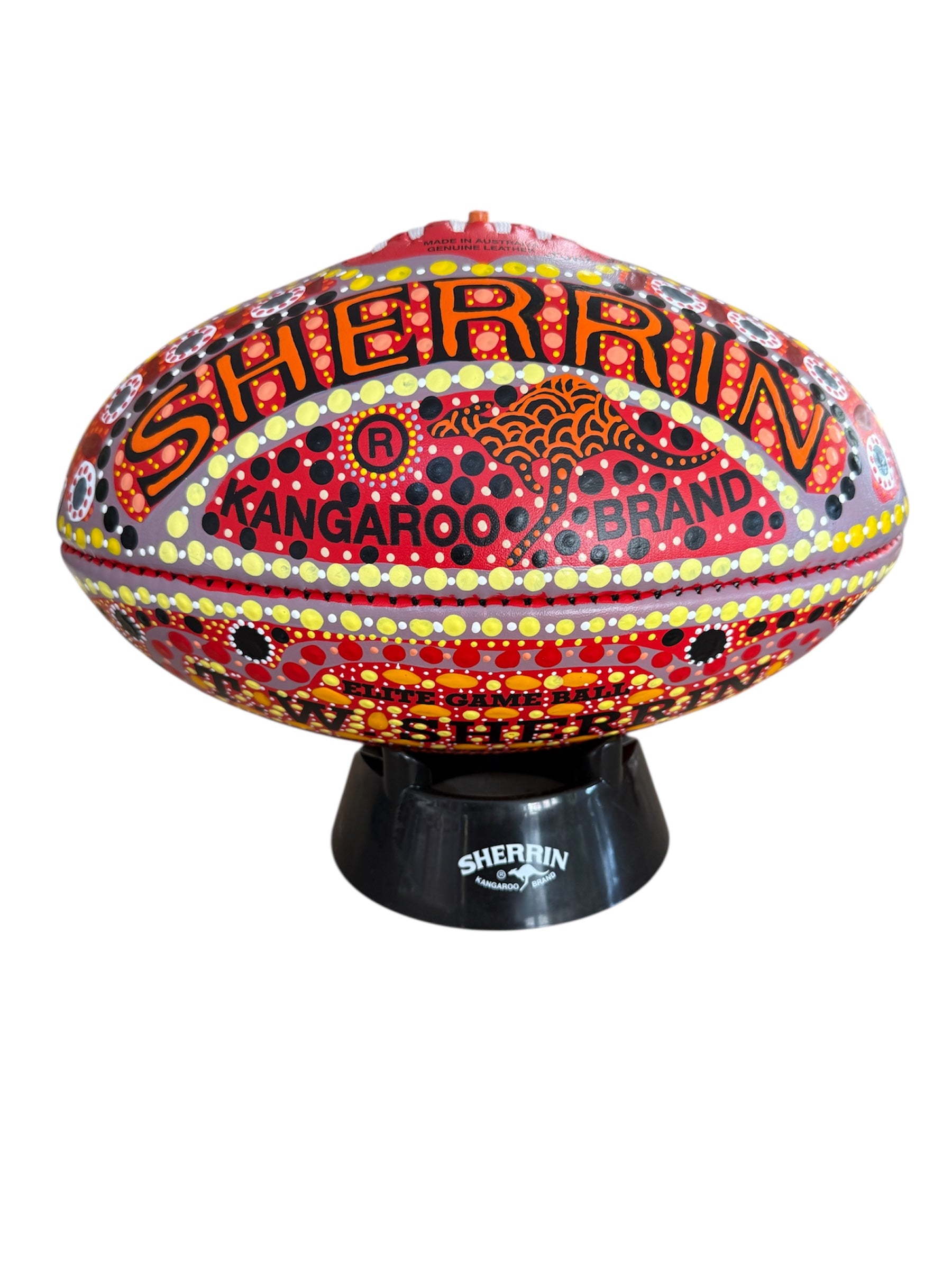 Hand Painted Sherrin Football - June Smith