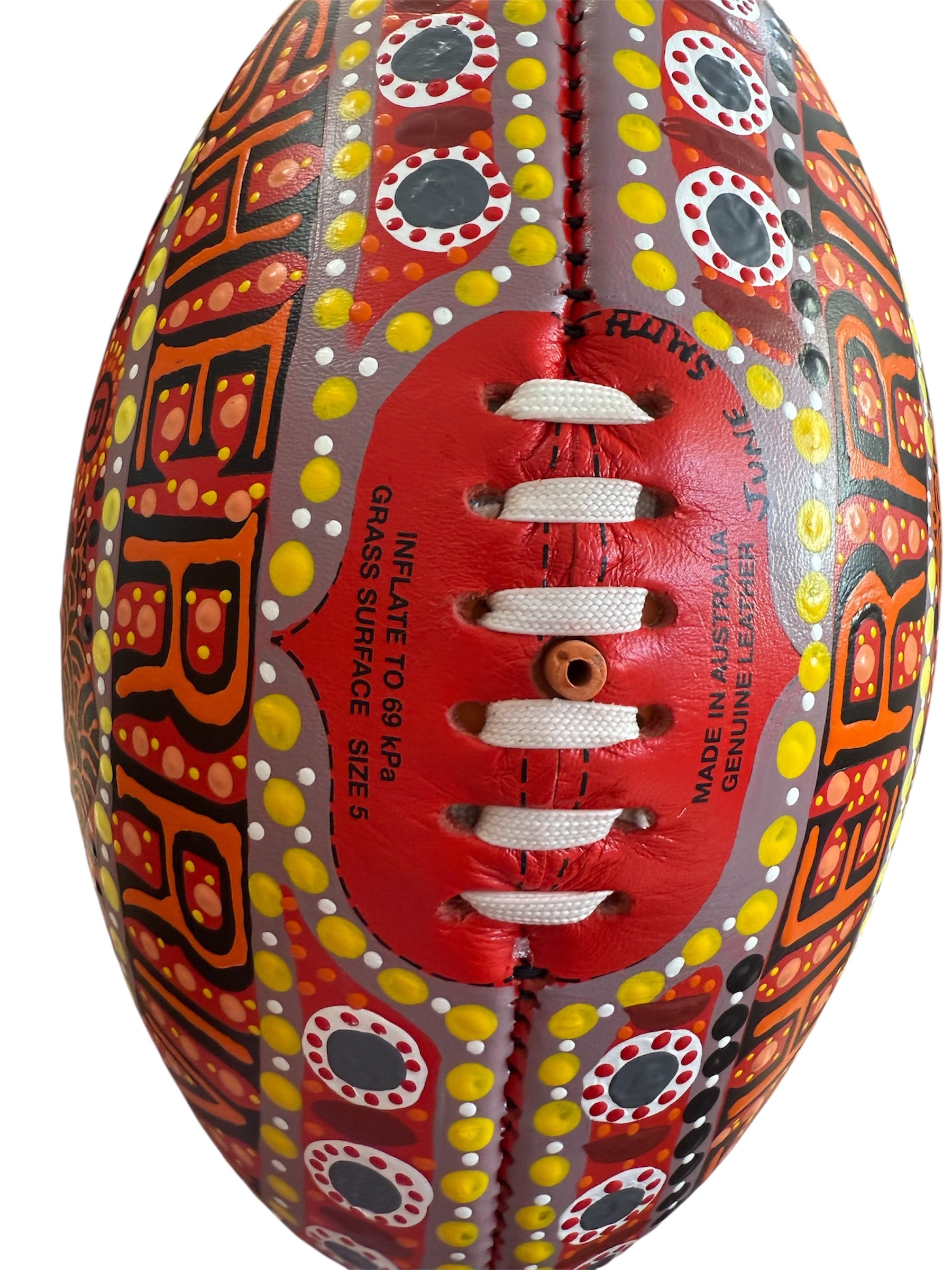 Hand Painted Sherrin Football - June Smith