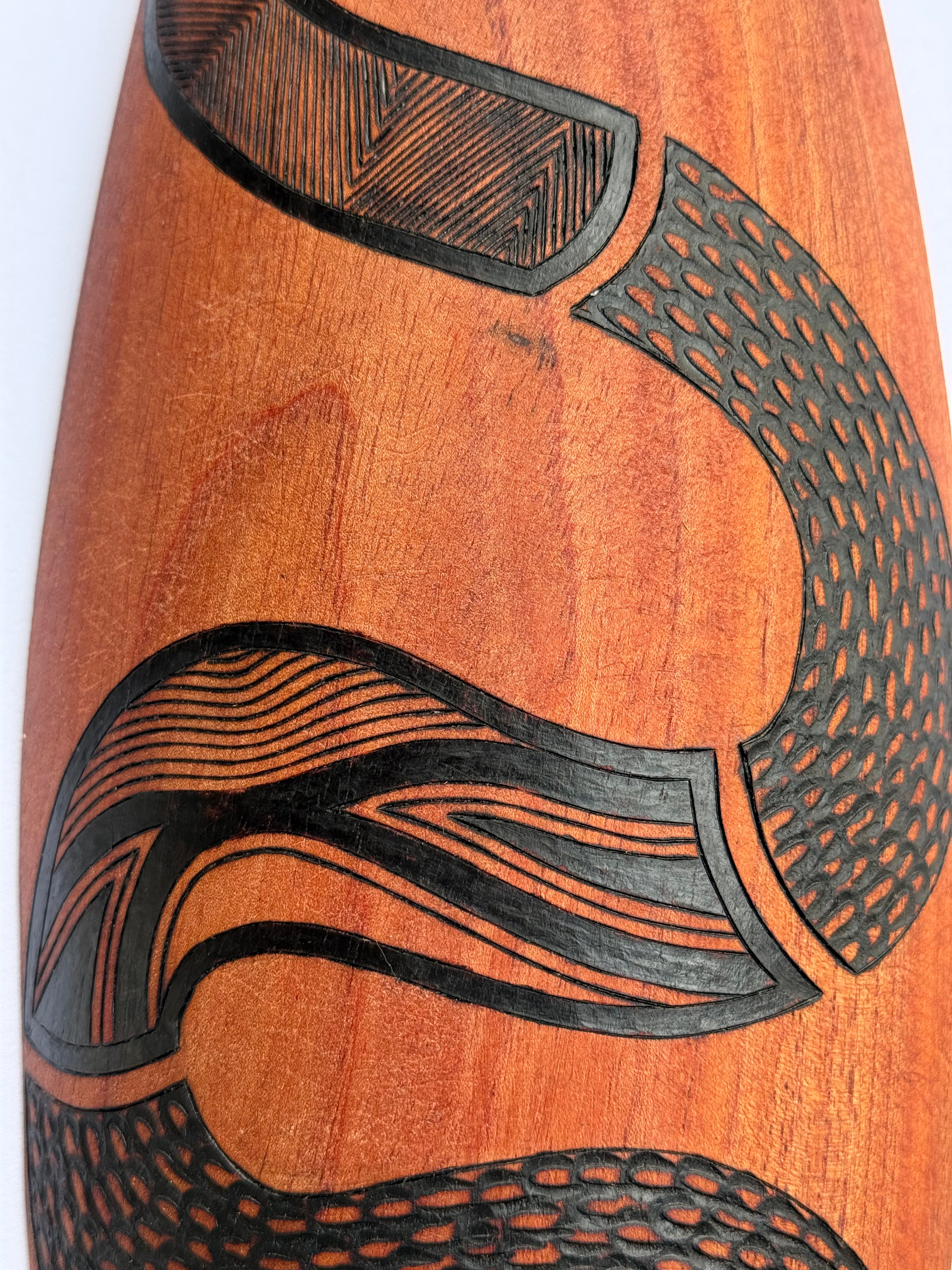 Malgarr Wall Shield (Small) - Australian Red Cedar - Gaan The Snake - Mick Harding