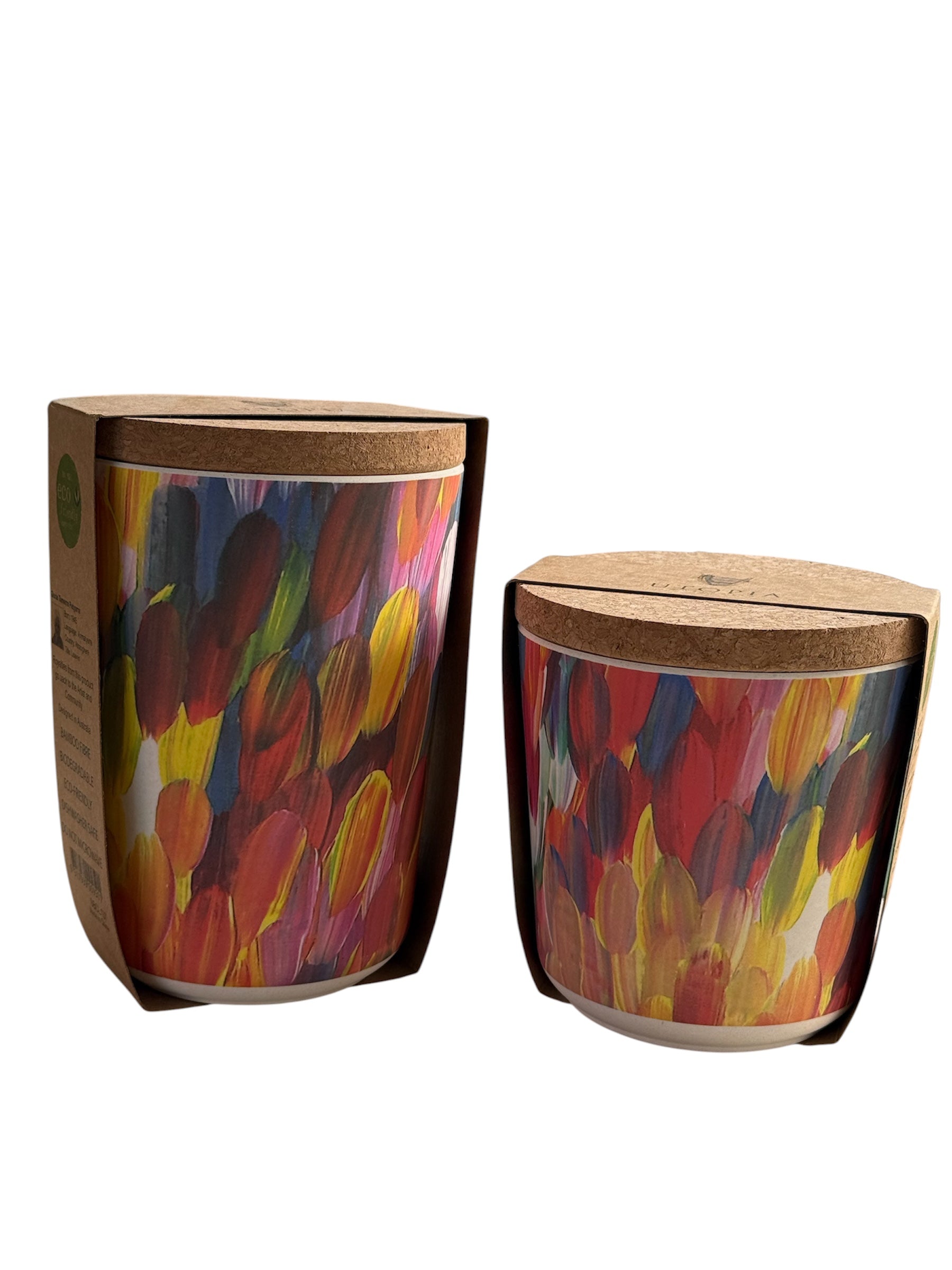 Bamboo Food Canisters - 1 Large 1 Small - Gloria Petyarre