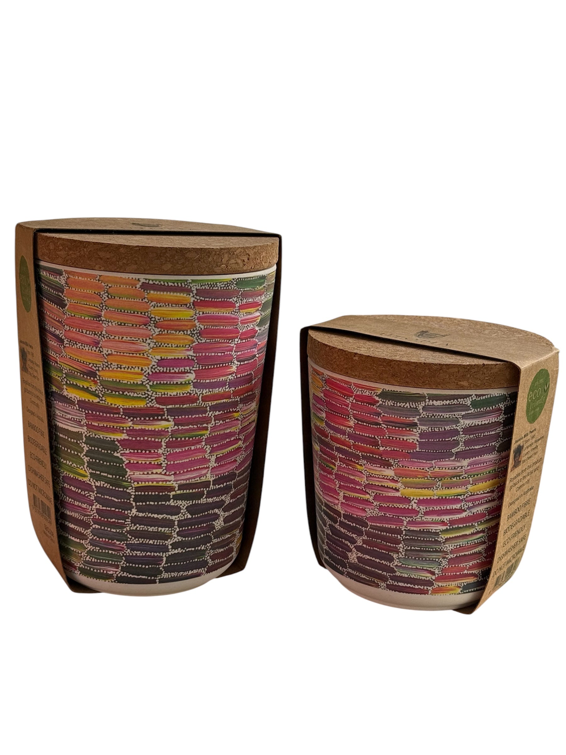 Bamboo Food Canisters - 1 Large 1 Small - Jeanie Mills Pwerle