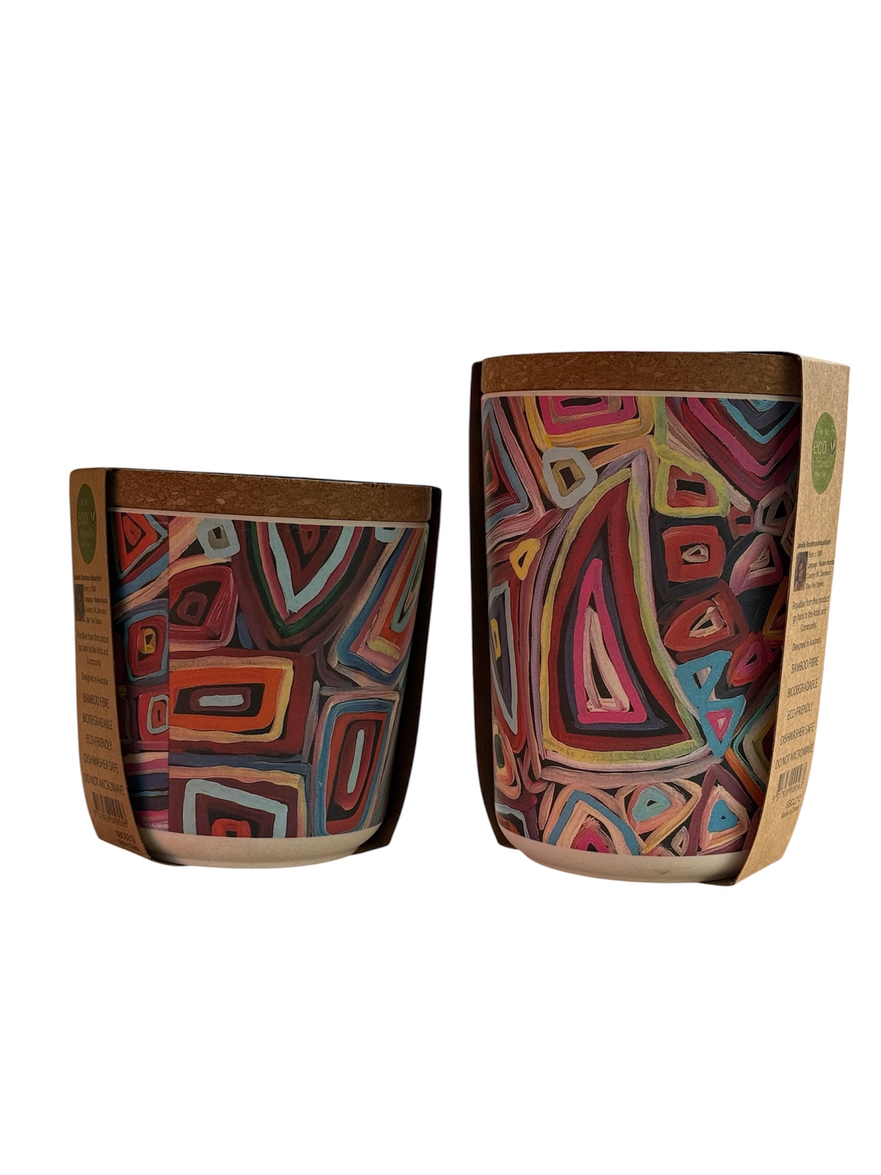 Bamboo Food Canisters - 1 Large 1 Small - Janelle Stockman Napaltjarri