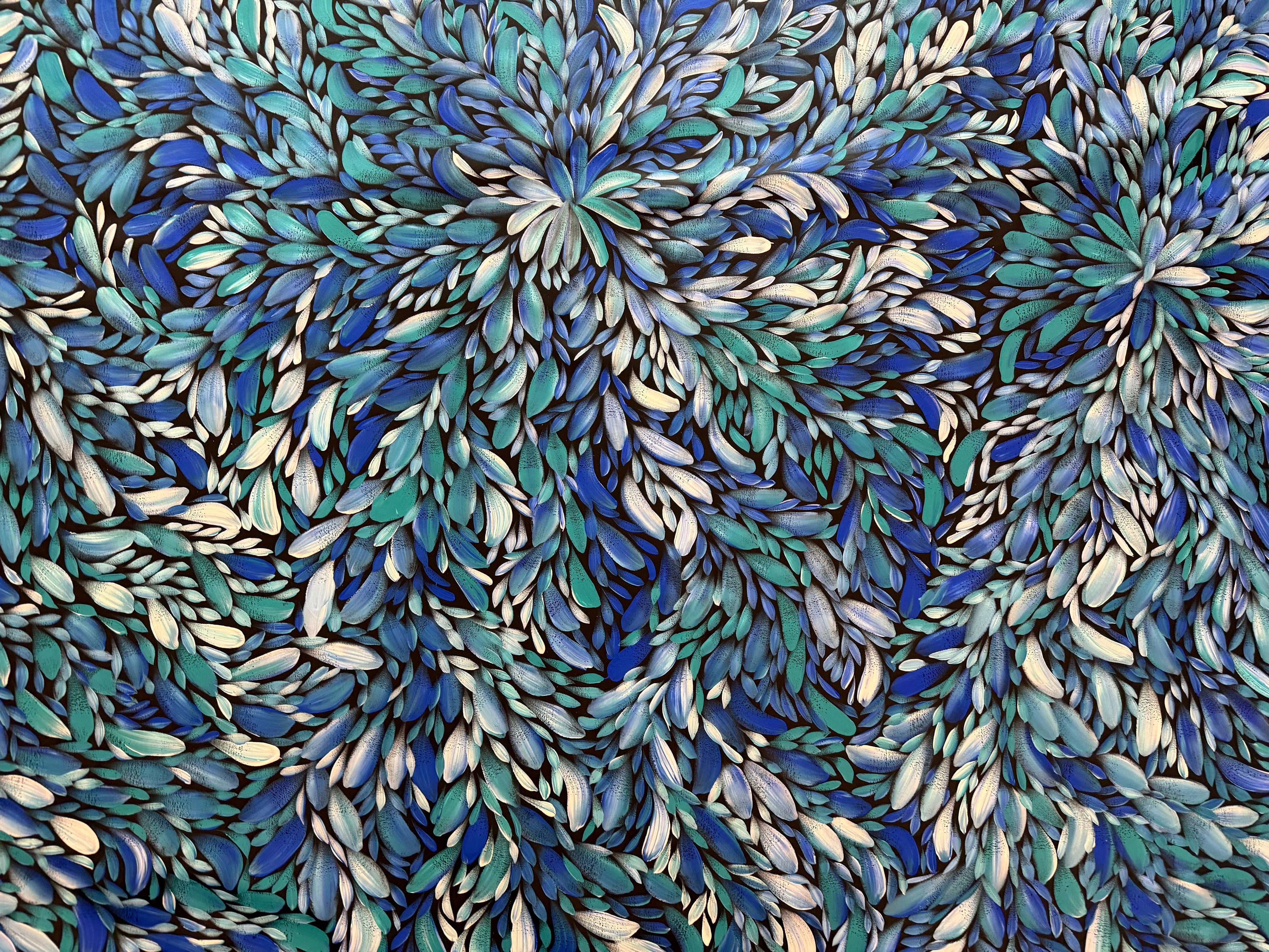 Louise Numina Napananka - Bush Medicine Leaves - 225x198cm .08-1