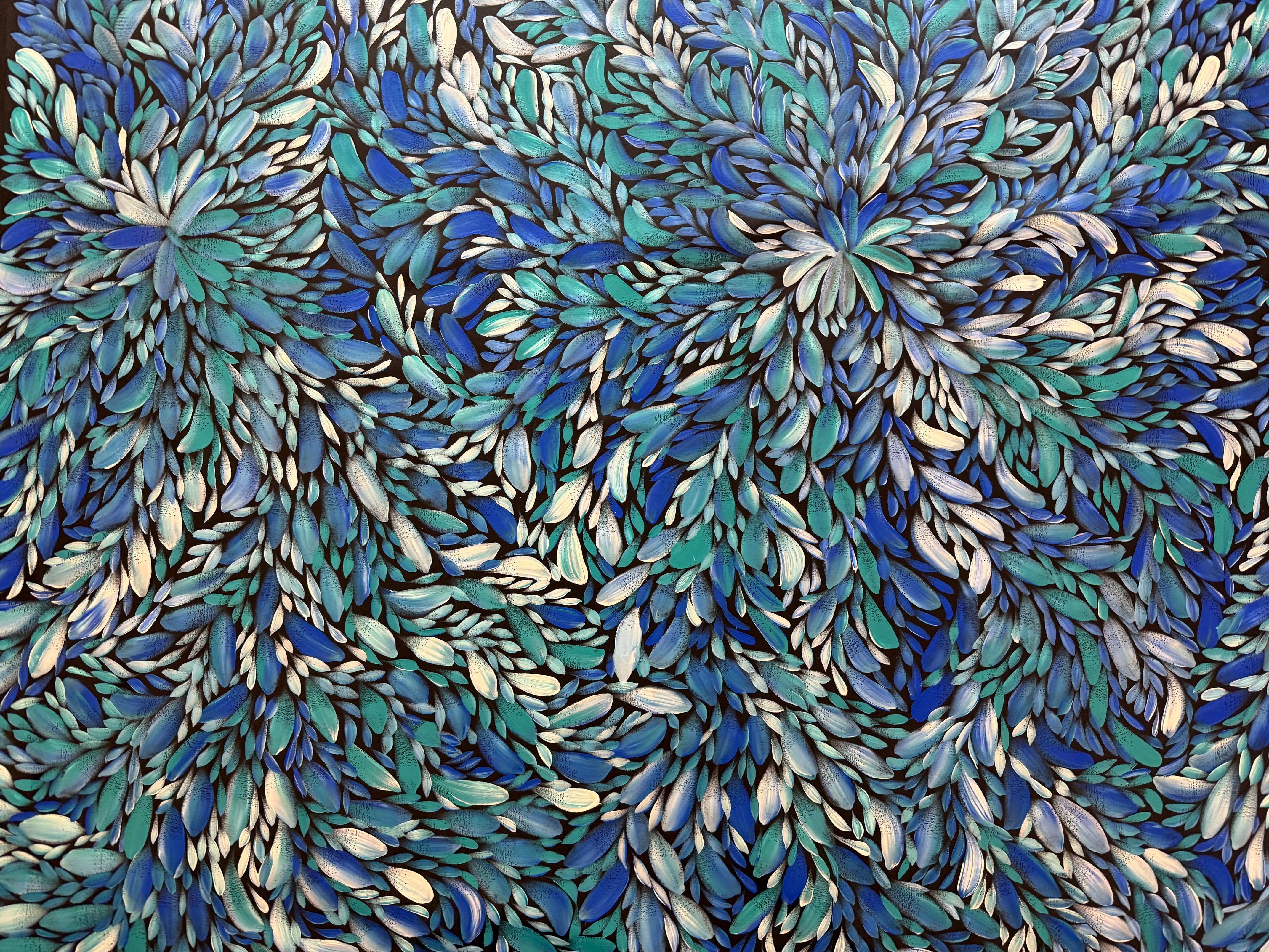 Louise Numina Napananka - Bush Medicine Leaves - 225x198cm .08-1