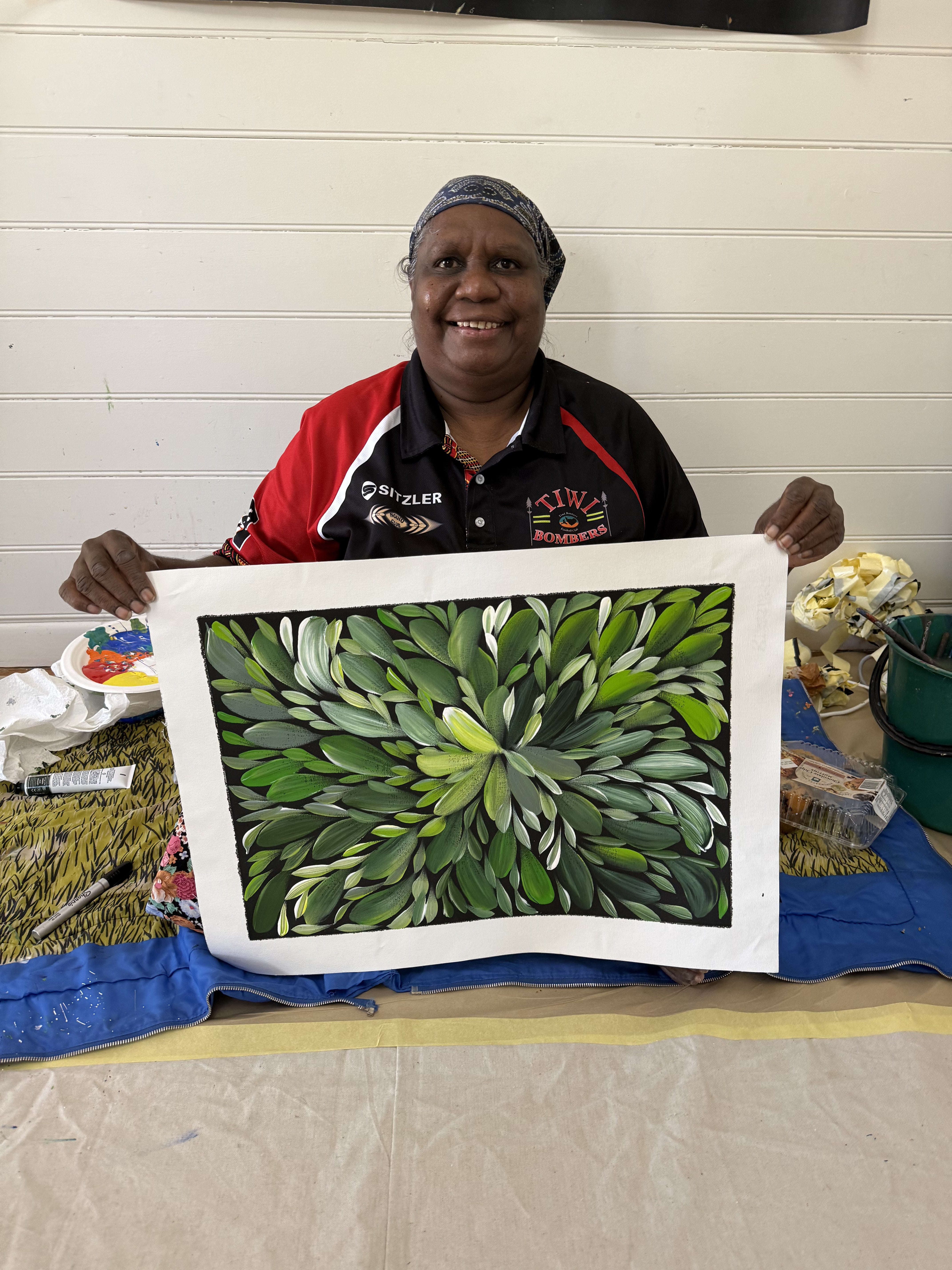 Louise Numina Napananka - Bush Medicine Leaves - 36x51cm .18-2