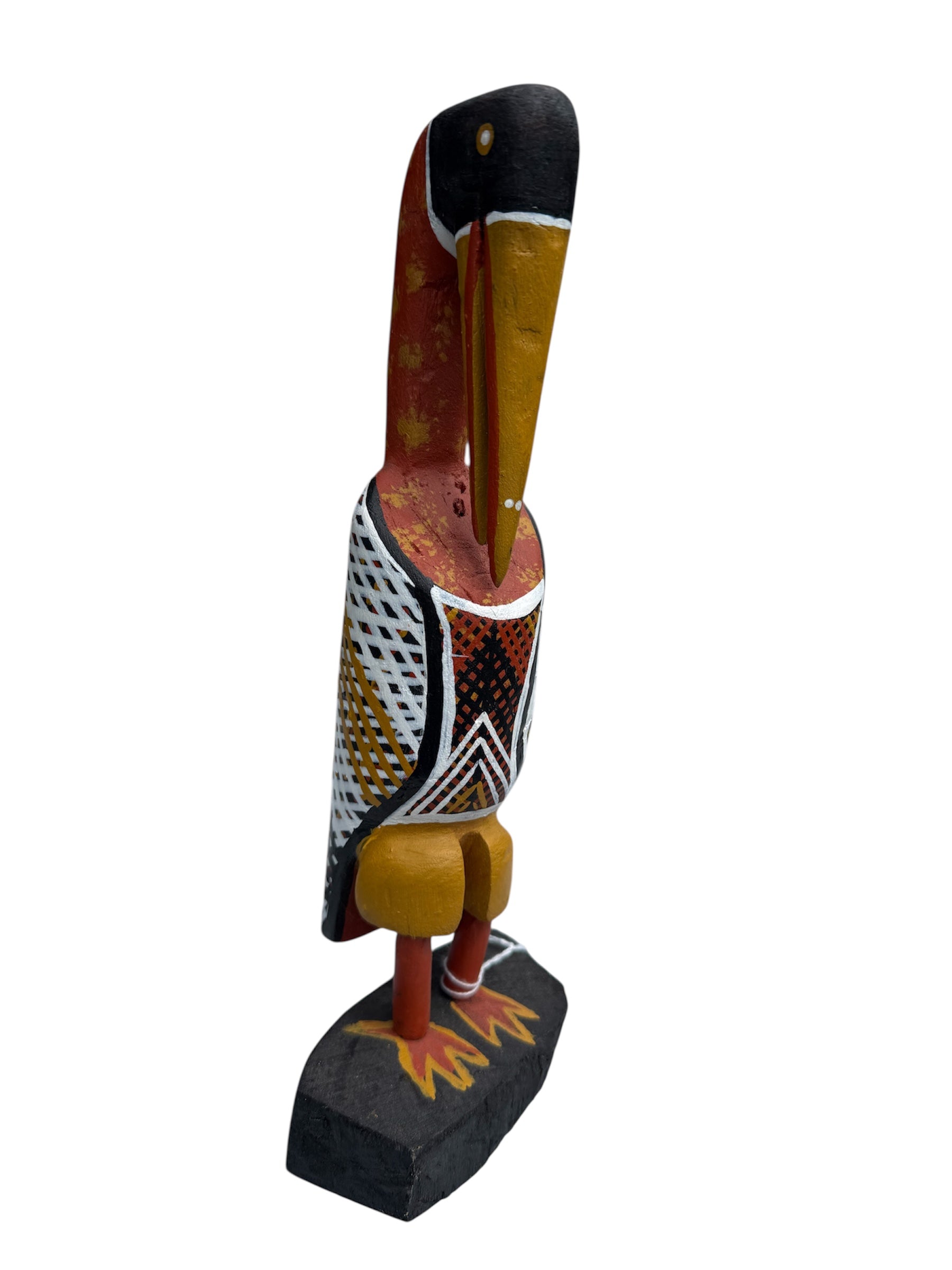 Elah Yunupingu & Barbara Wanambi - Bird Long Beak (Red)