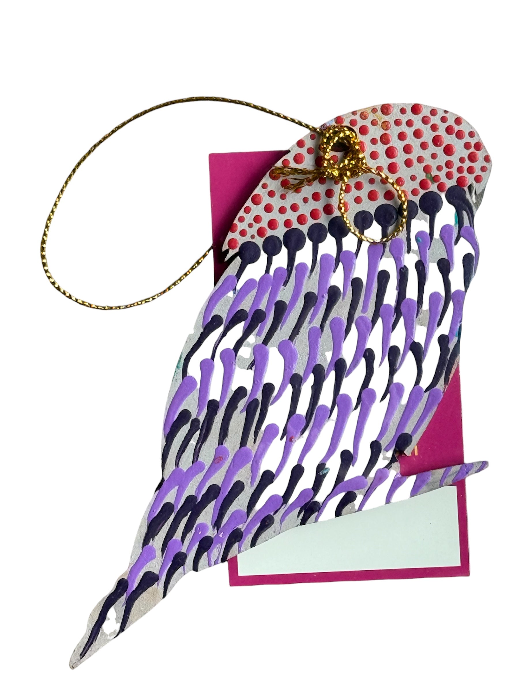 Hand Painted Decoration - Budgerigar .2