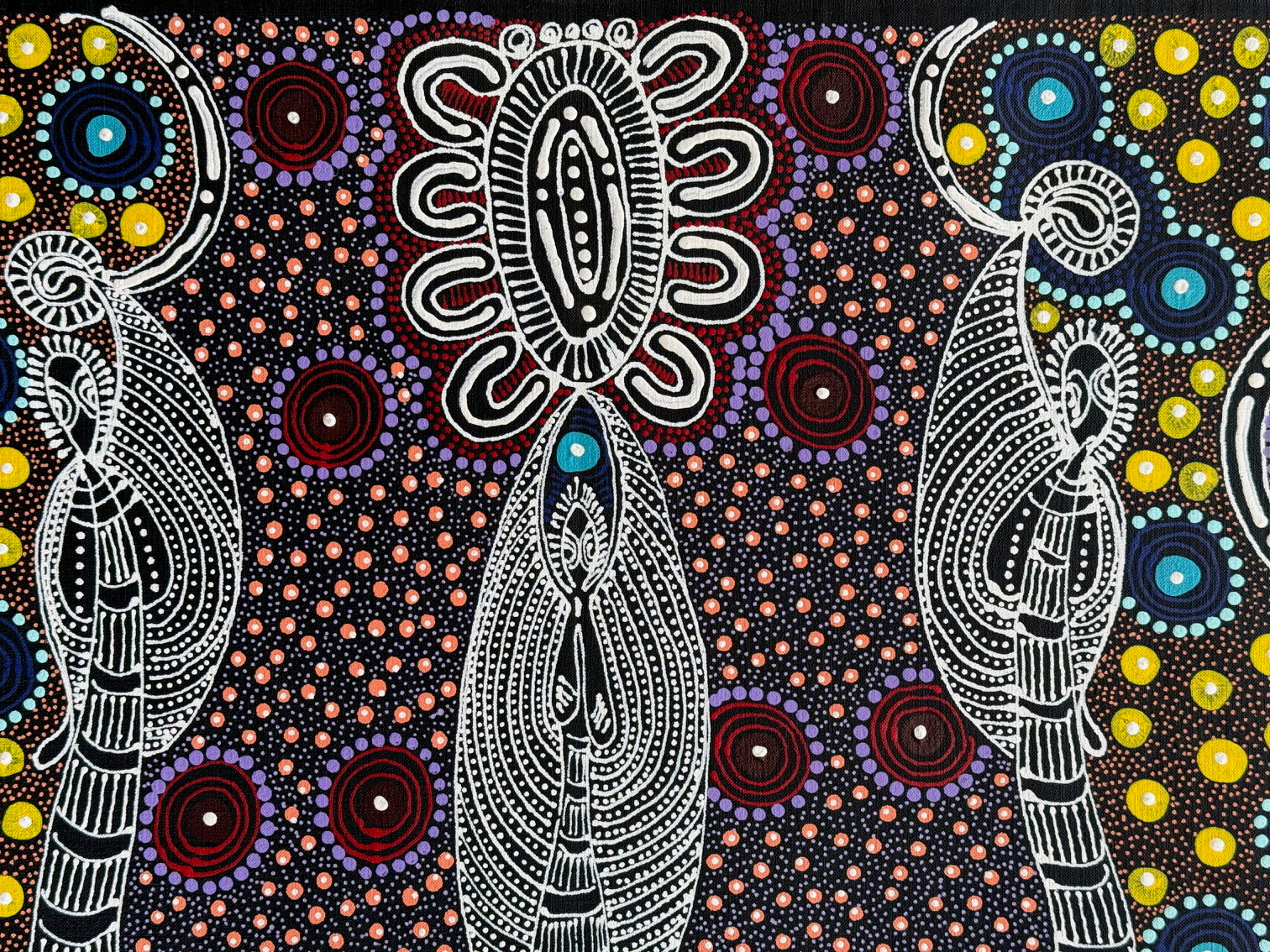 Colleen Wallace Nungarray - Dreamtime Sisters - 60x60cm .24