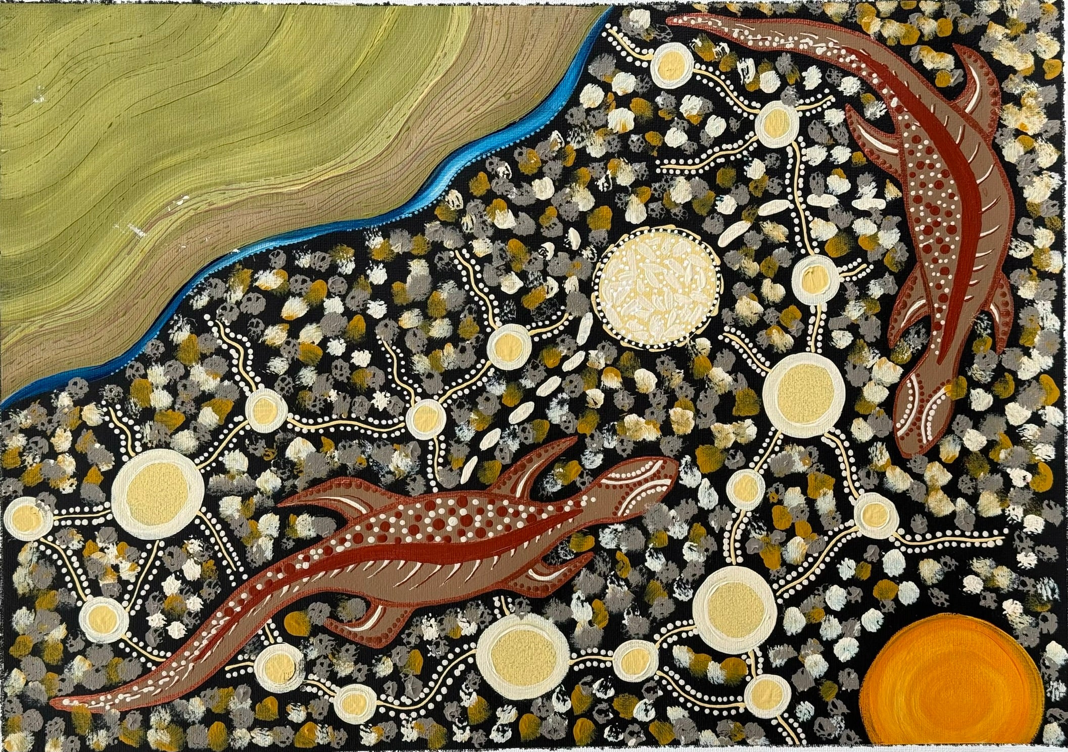 Deidre Burgoyne Rosier - Lizard Dreaming .39-16