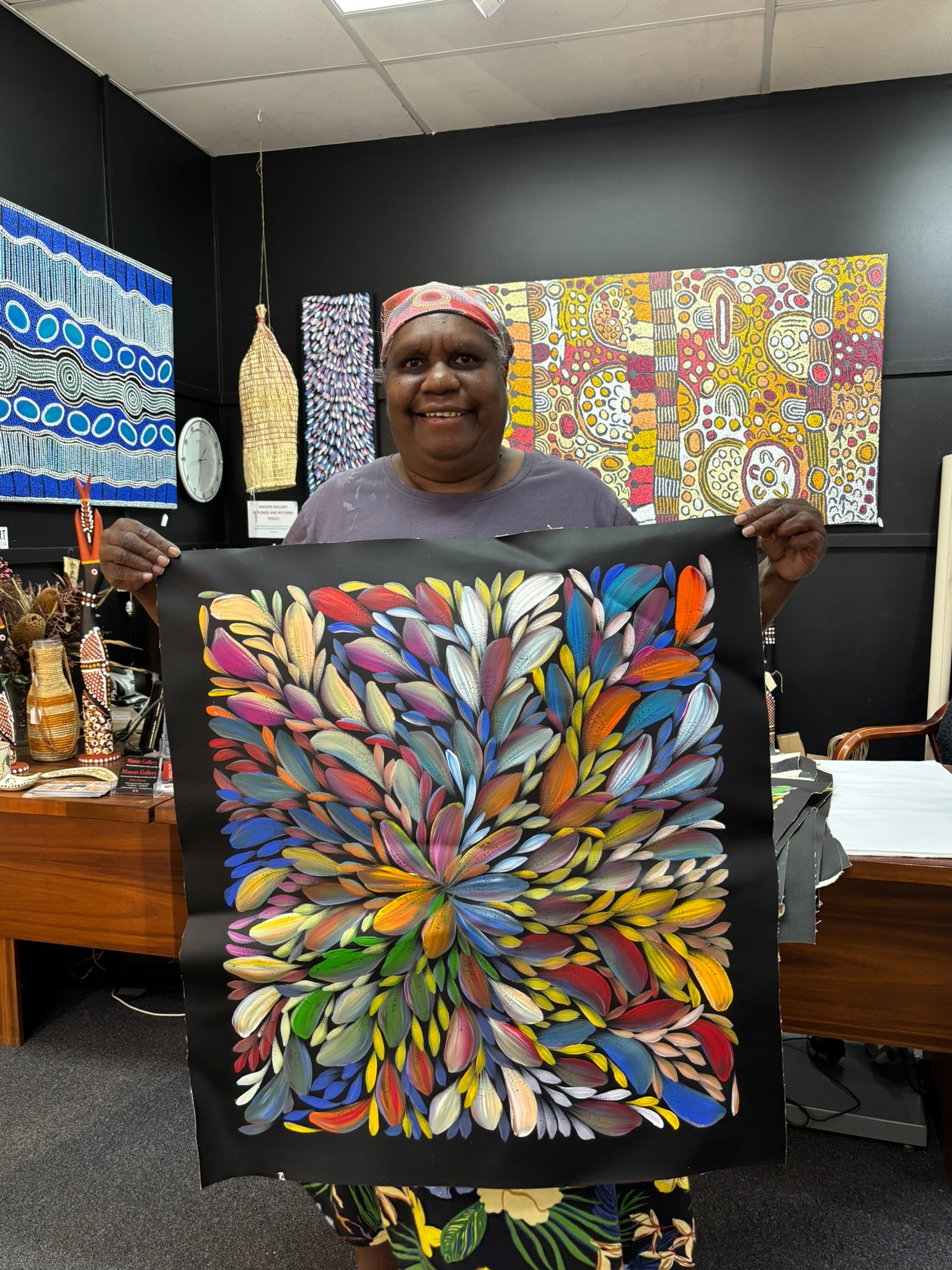 Louise Numina Napananka - Bush Medicine Leaves .75-2