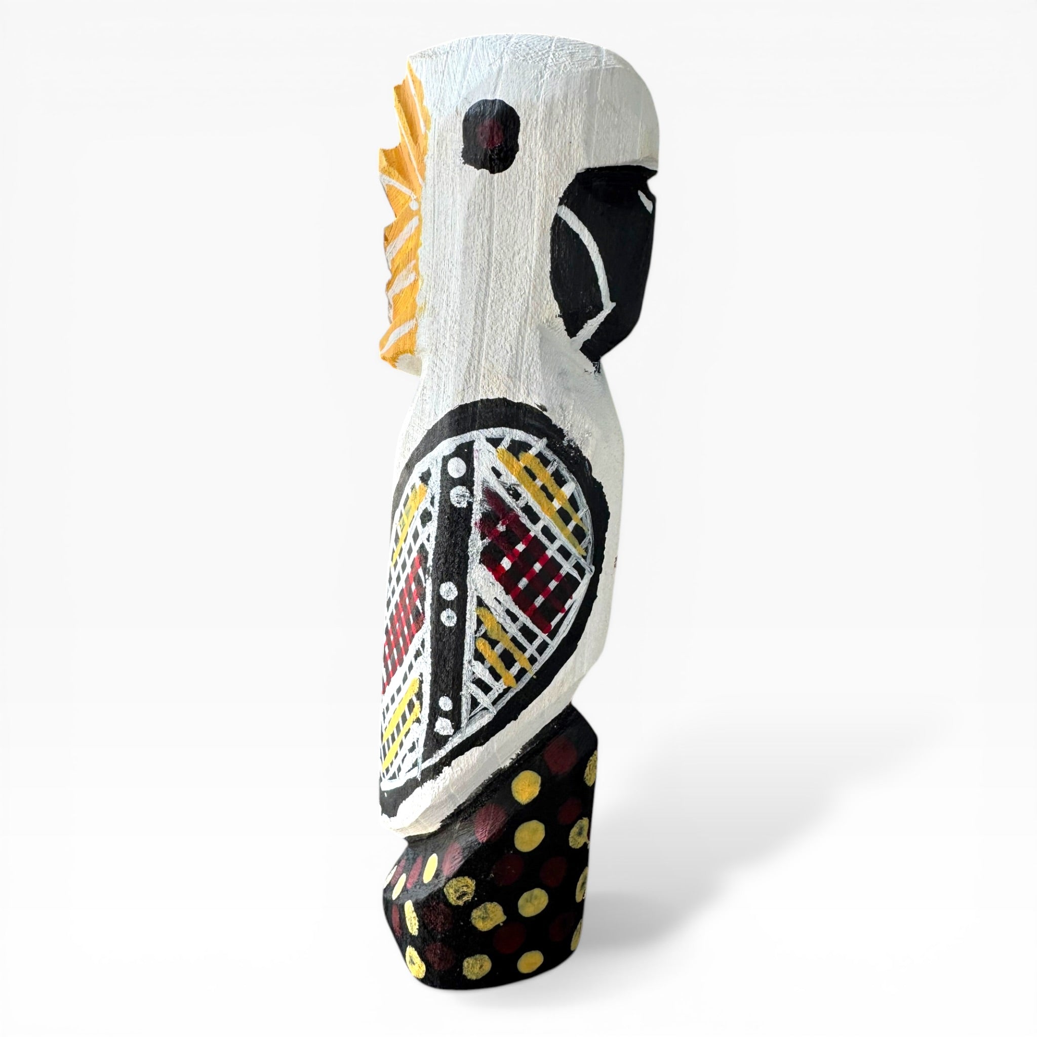 Small Hand Carved White Cockatoo - Kenny Reid