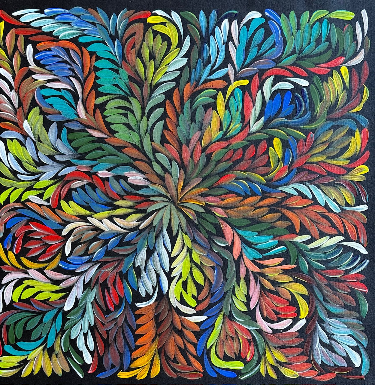 Louise Numina Napananka - Bush Medicine Leaves - 60x60cm .19-41