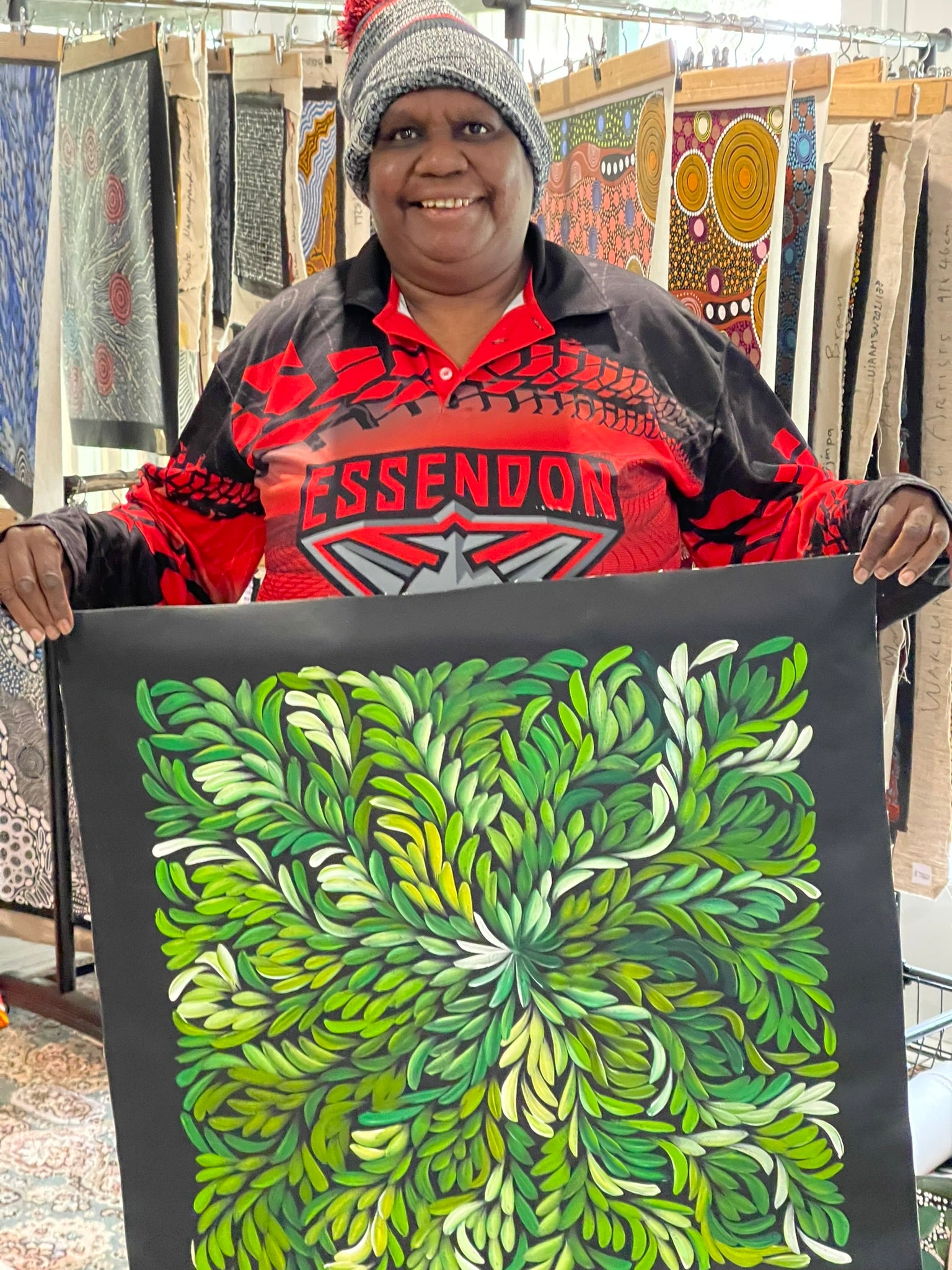 Louise Numina Napananka - Bush Medicine Leaves - 59x60cm .71-18