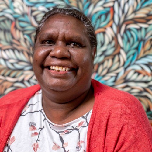 Aboriginal Artist Louise Numina Napananka, whose artwork can be found at Raintree Art, Aboriginal Art Ballarat