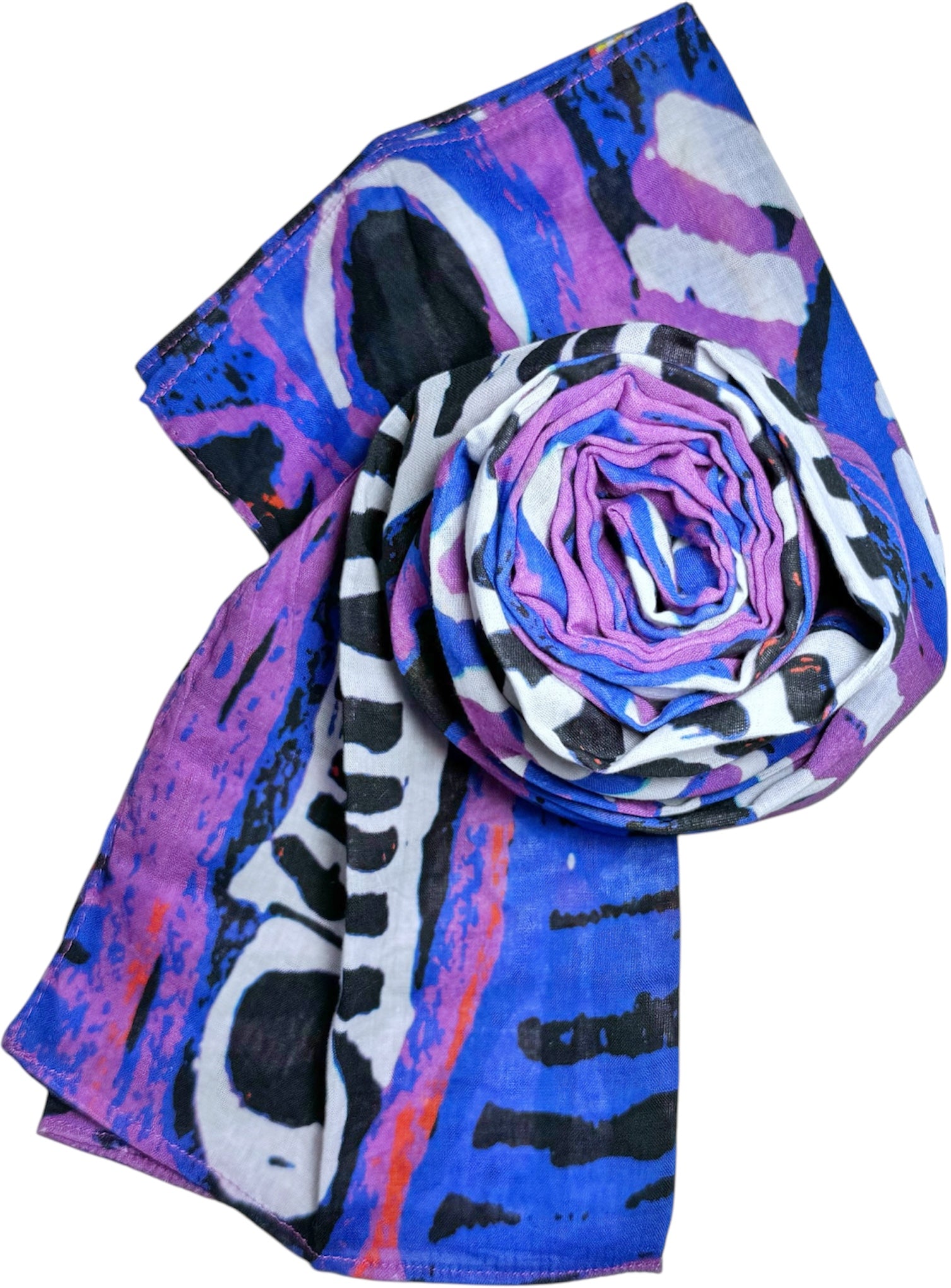 Organic Cotton Summer Scarf - Murdie Nampijinpa Morris - Purple