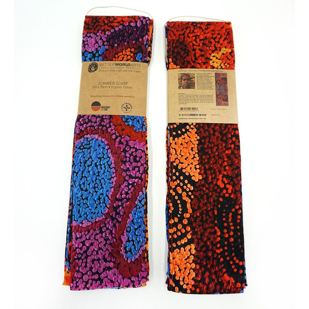 Organic Cotton Summer Scarf - Andrea Mimpitja Adamson