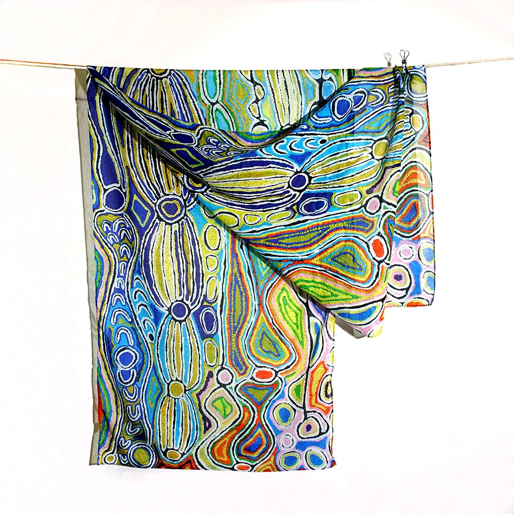 Organic Cotton Summer Scarf - Judy Napangardi Watson