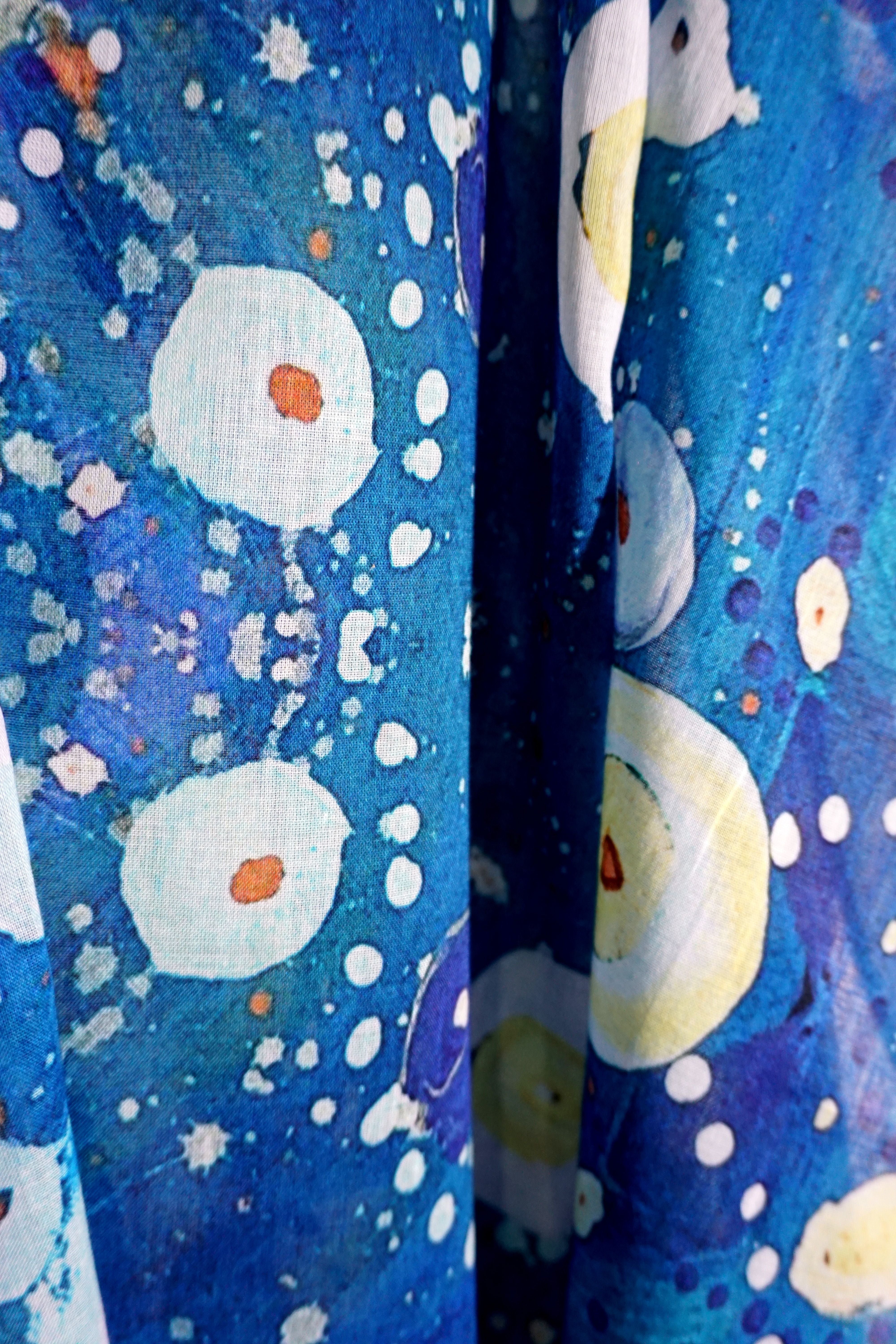 Organic Cotton Summer Scarf - Steven Jupurrula Nelson - Blue