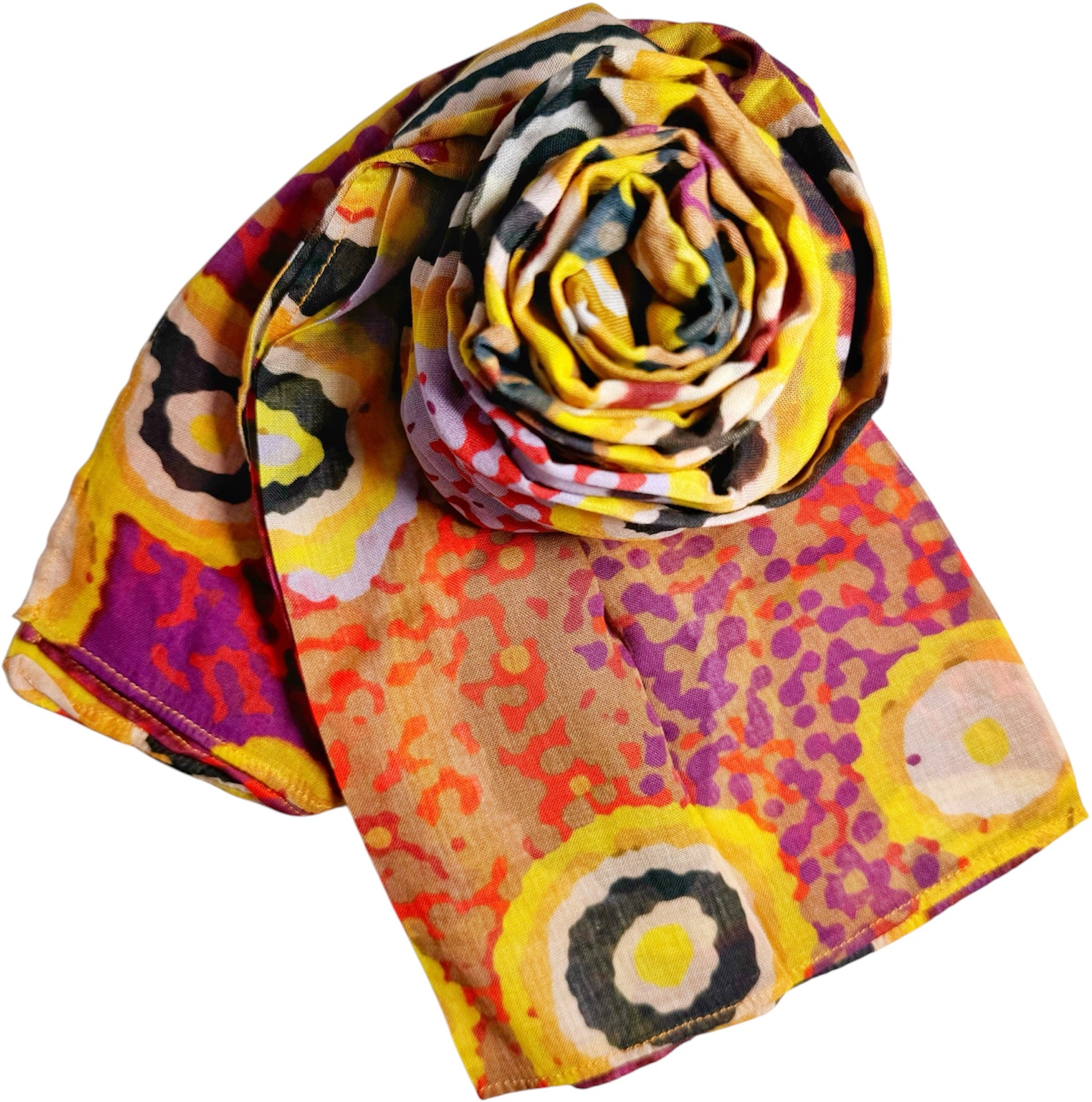 Organic Cotton Summer Scarf - Paddy Japaljarri Stewart