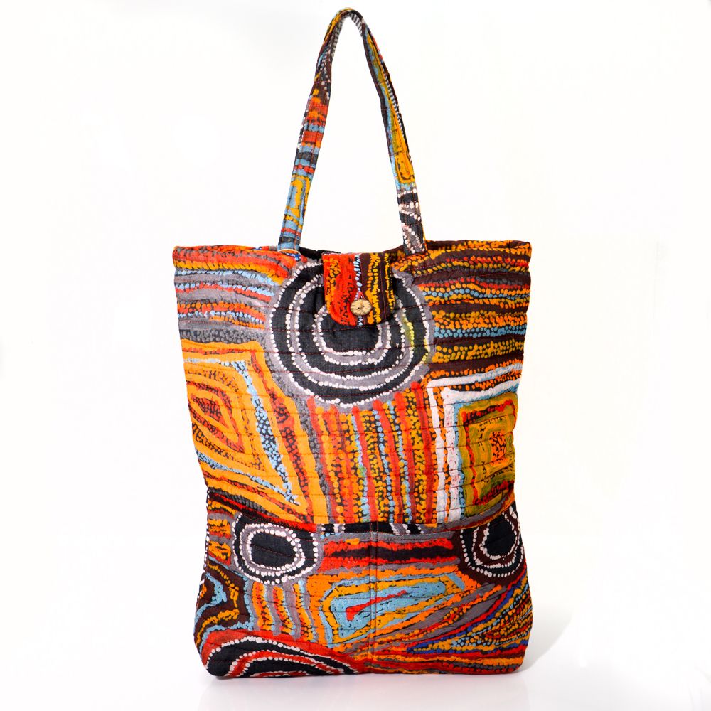 Quilted Baby Bag - Mary Napangardi Brown