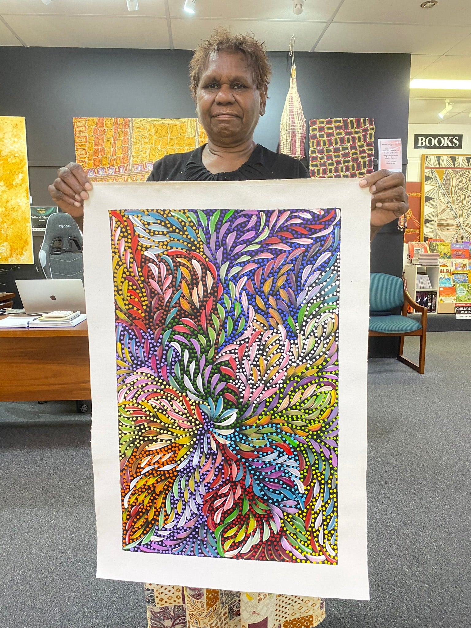 Caroline Numina - Bush Medicine Leaves with Seeds - 66x41cm .25-13