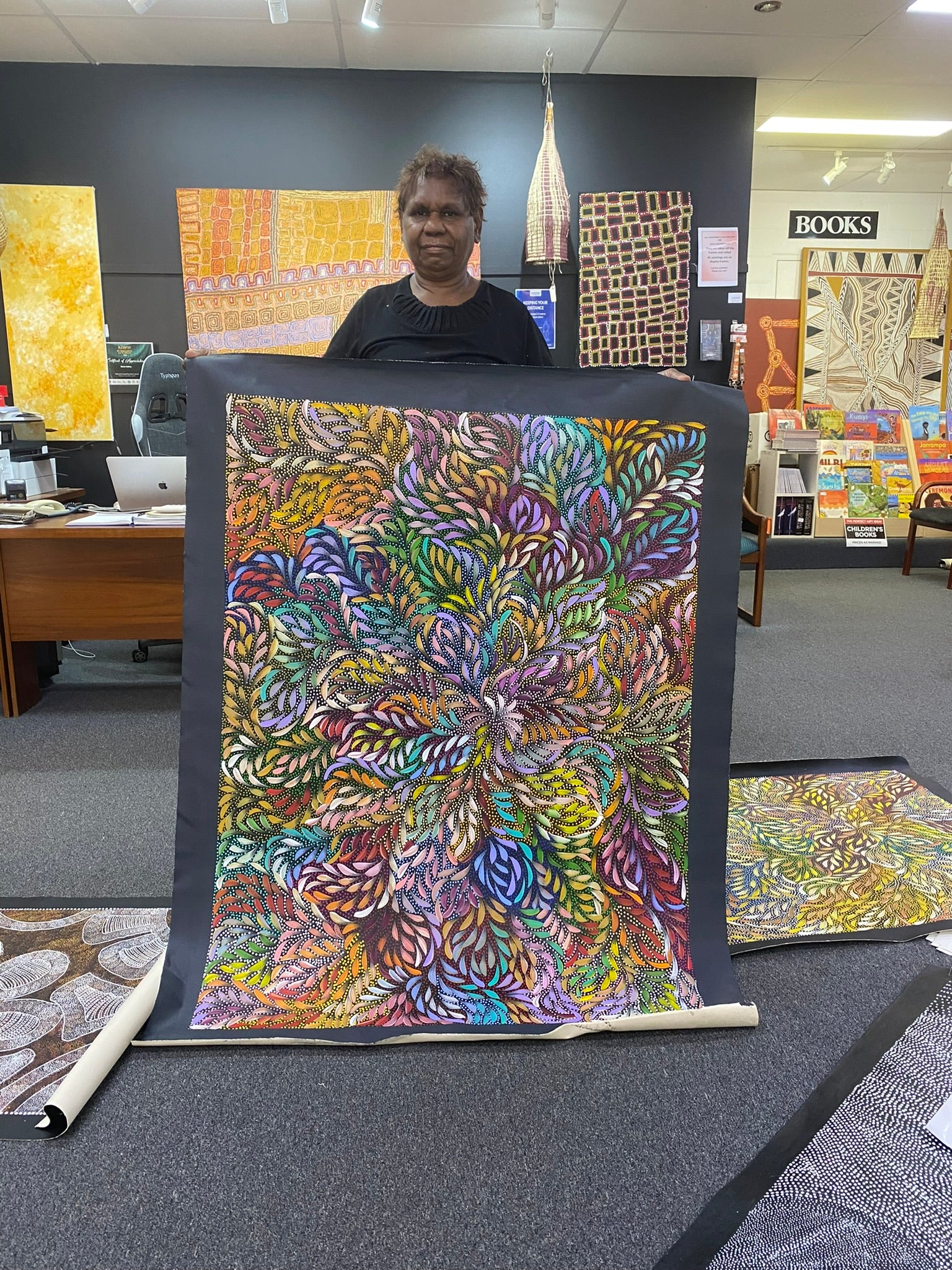 Caroline Numina - Seeded Bush Medicine Leaves - 123x93cm .25-16