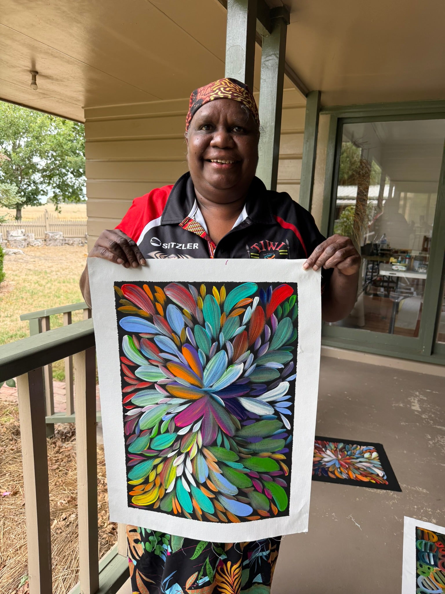 Louise Numina Napananka - Bush Medicine Leaves - 36x51cm .24-31