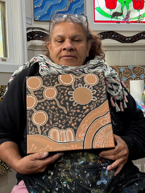 Deidre Burgoyne Rosier - Walk About Through the Hills and Outback Country .39-8 *pre-stretched*