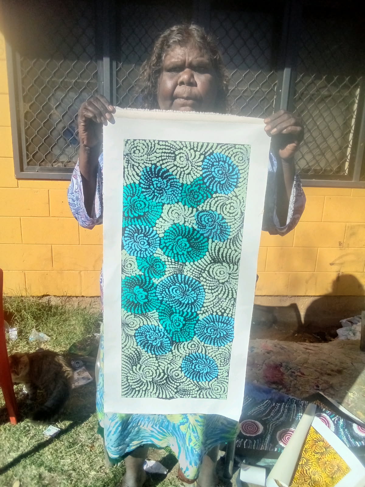 Maria Nampijinpa Brown - Flying Ants Dreaming (Pamapardu Jukurrpa) .48-5