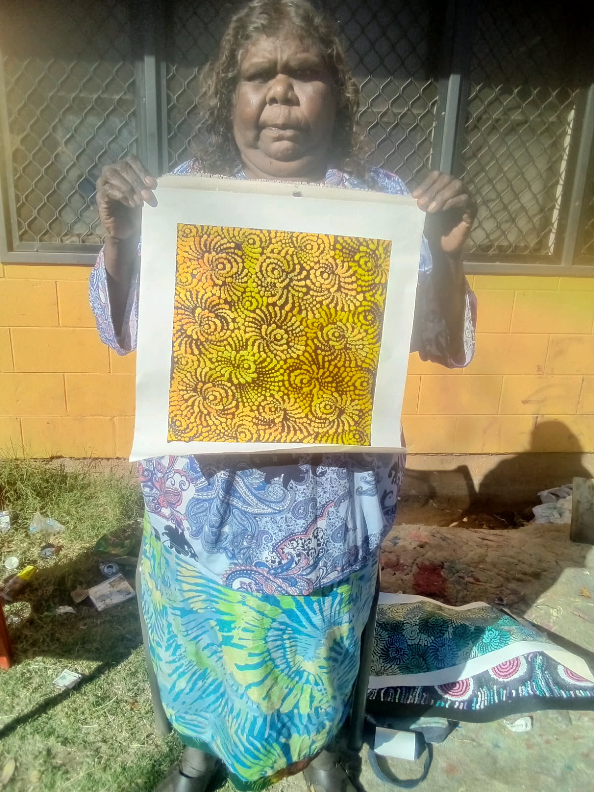 Maria Nampijinpa Brown - Flying Ants Dreaming (Pamapardu Jukurrpa) .48-6