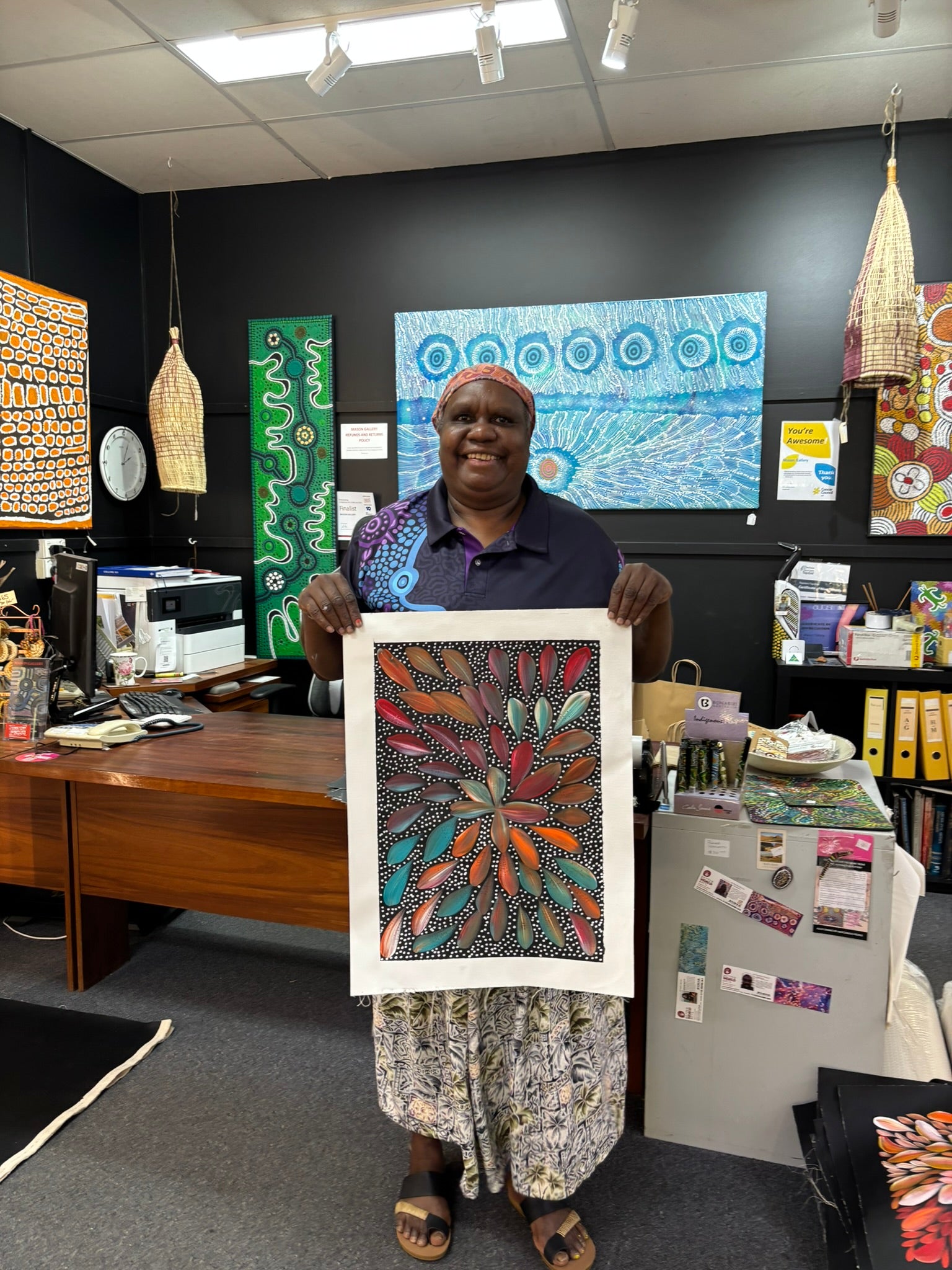 Louise Numina Napananka - Bush Medicine Leaves and Seeds .60-37