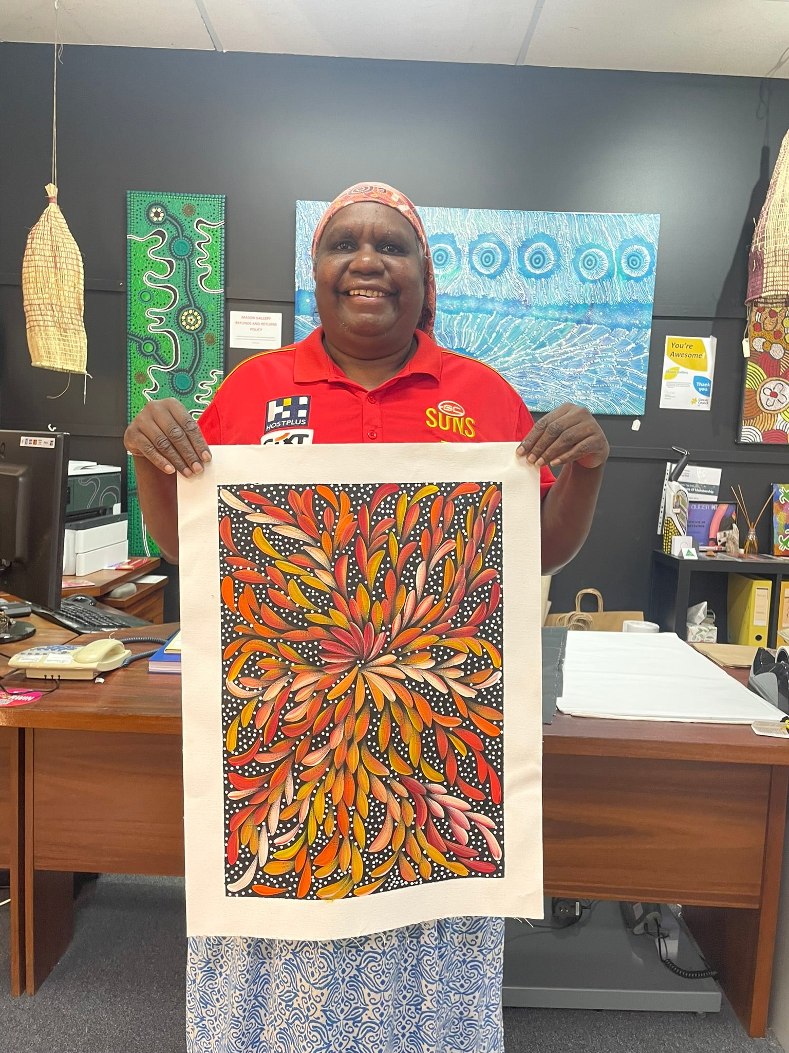 Louise Numina Napananka - Bush Medicine Leaves and Seeds .60-16