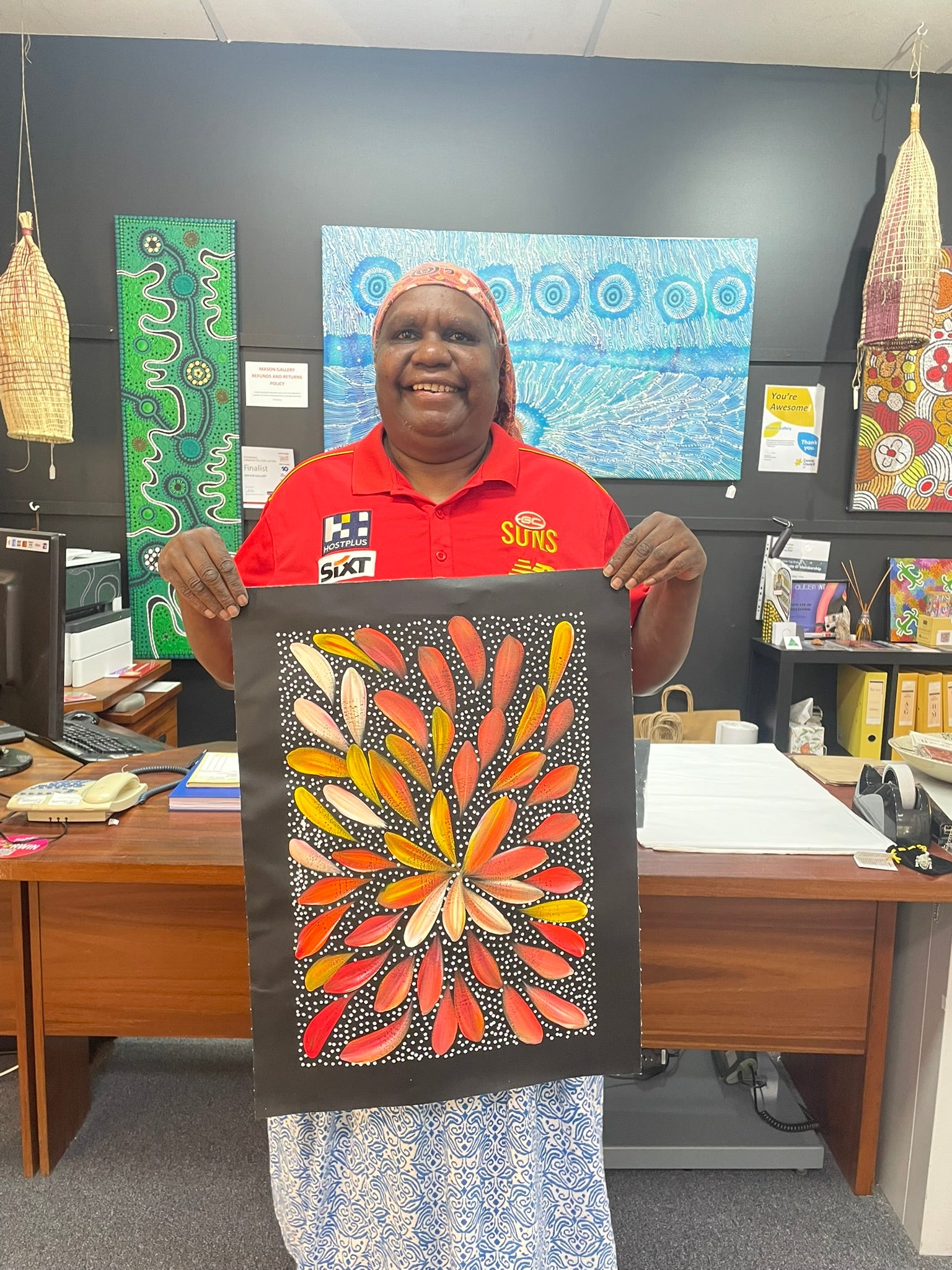 Louise Numina Napananka - Bush Medicine Leaves and Seeds .60-19