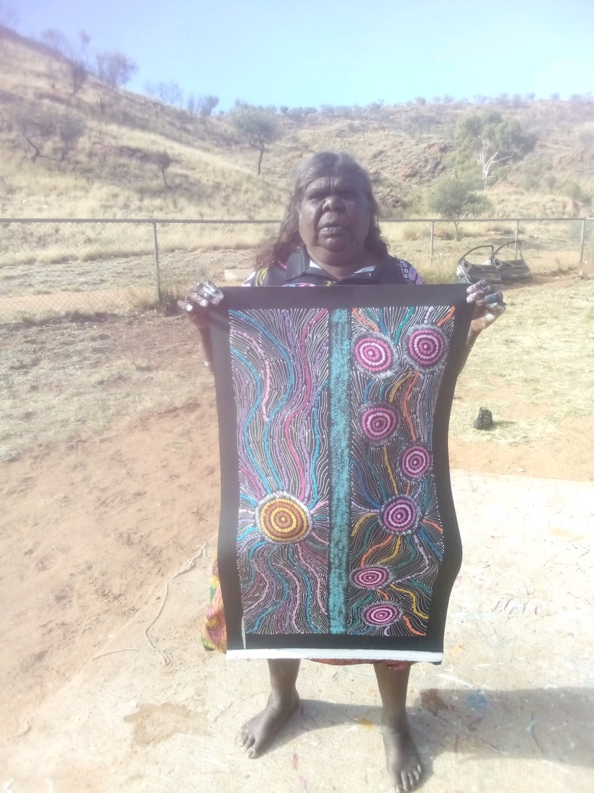 Maria Nampijinpa Brown - Seven Sisters Dreaming .63-3