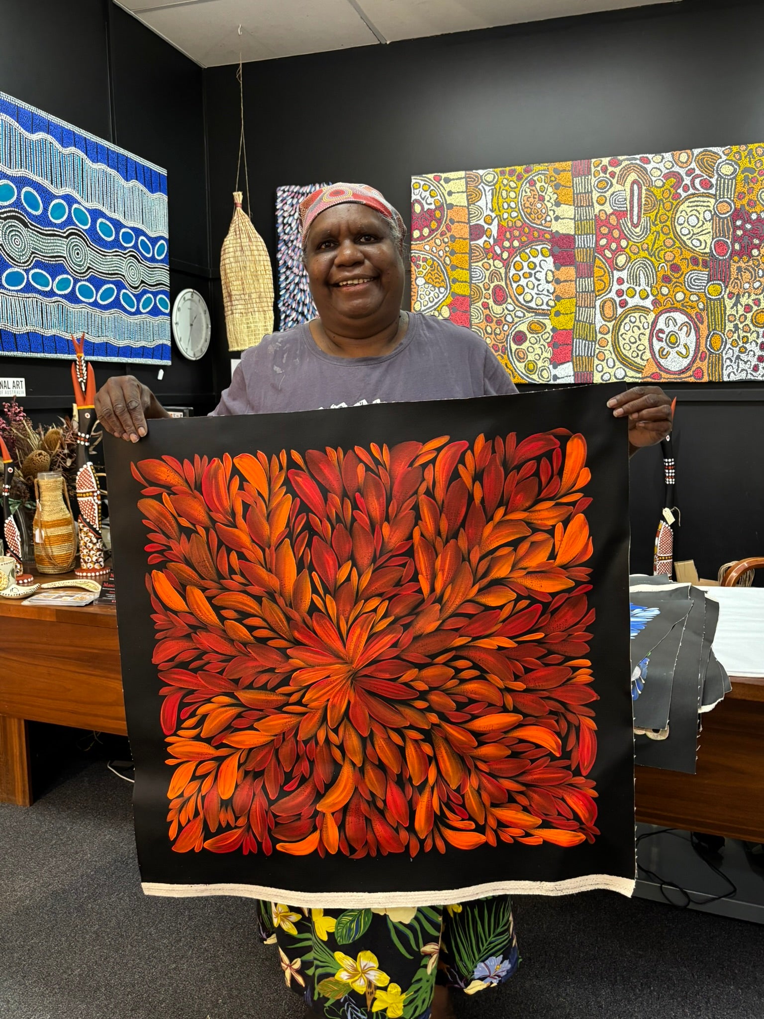 Louise Numina Napananka - Bush Medicine Leaves .75-9