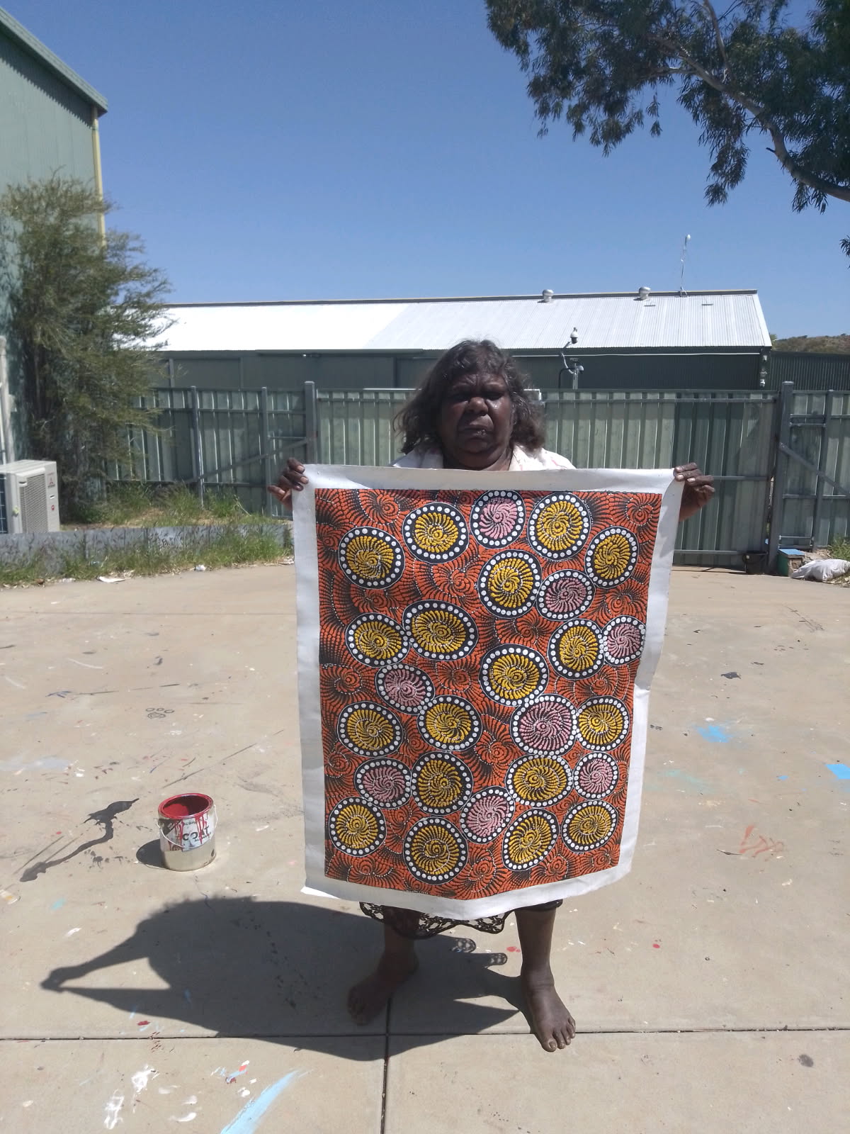 Maria Nampijinpa Brown - Flying Ants Dreaming (Pamapardu Jukurrpa) .78-6