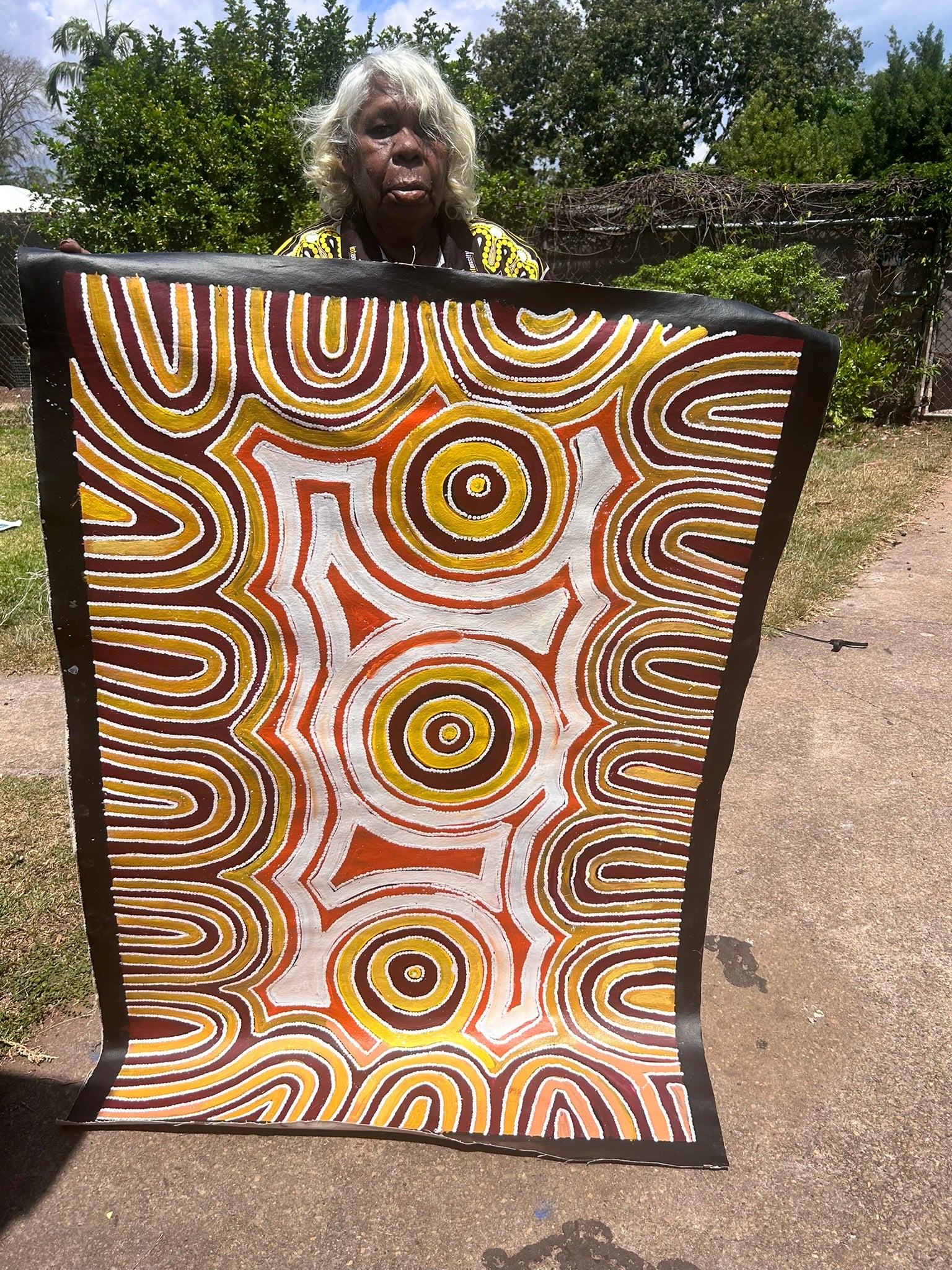 Barbara Pananka - Women's Body Painting for Ceremonies in Central Australia NT .81-1