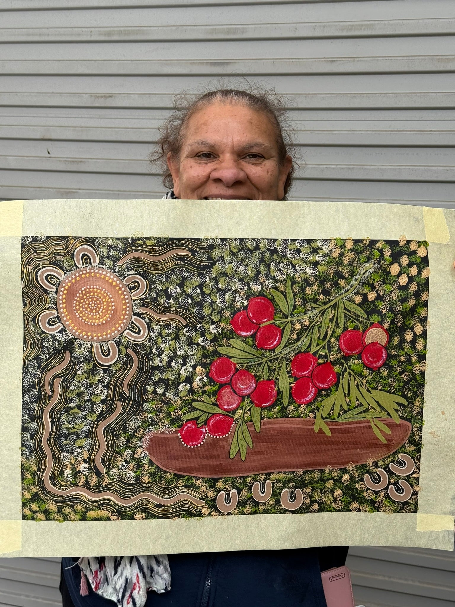 Deidre Burgoyne Rosier - Wild Bush Peach, Women Gathering Foods .89-18