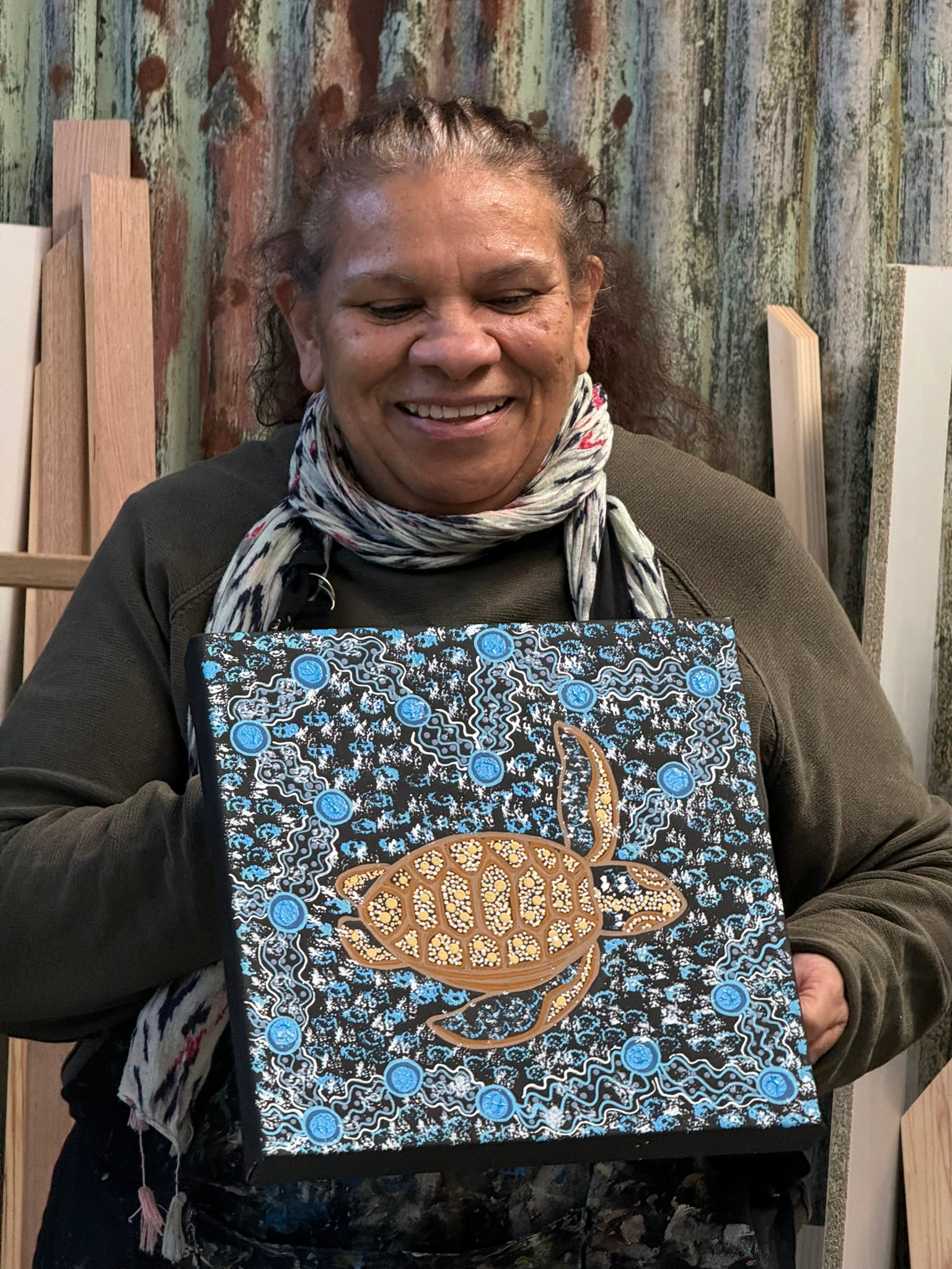 Deidre Burgoyne Rosier - Turtle Dreaming *pre-stretched* .18-8