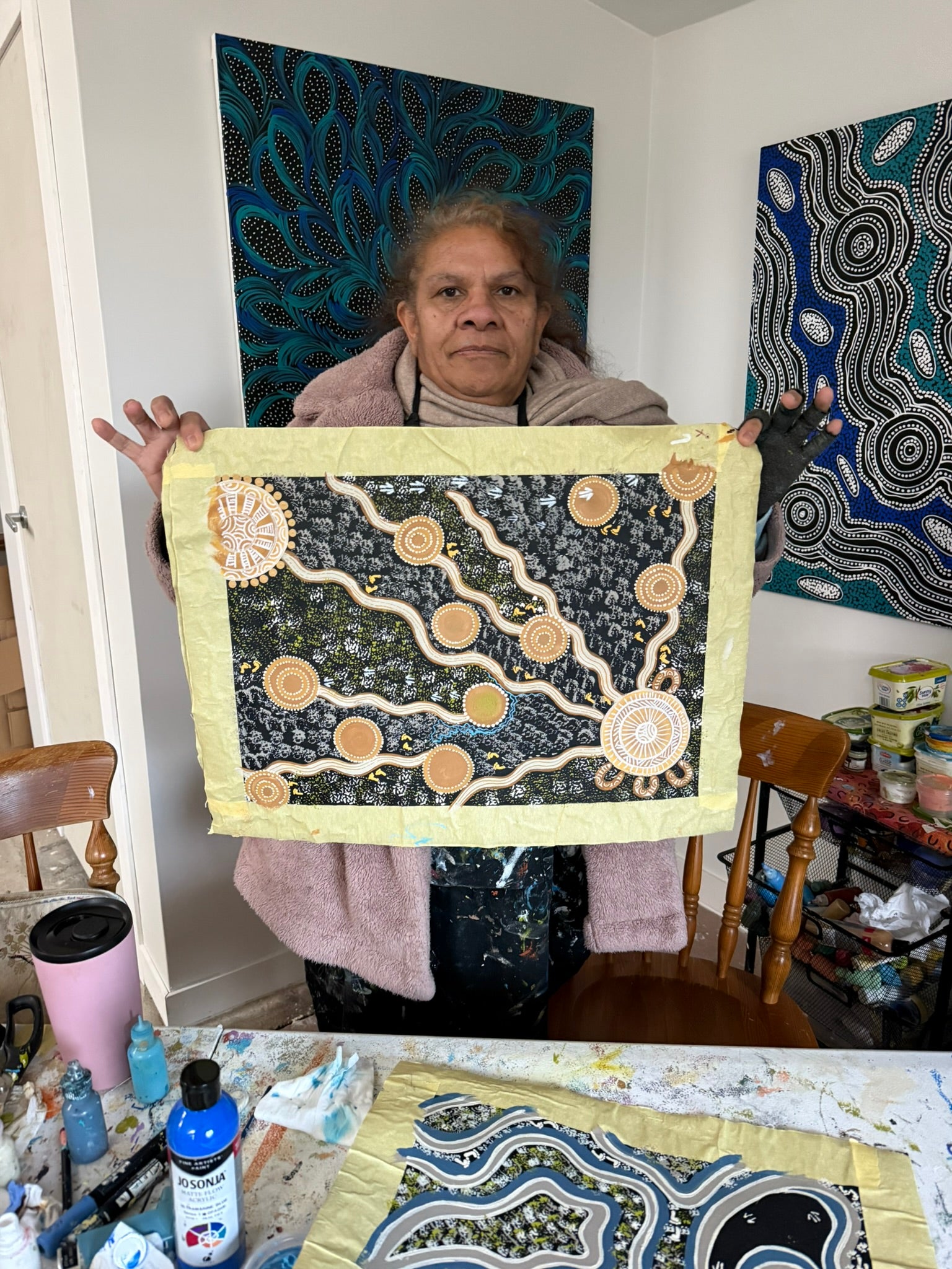 Deidre Burgoyne Rosier - Gathering on Land Travel Tracks .39-3