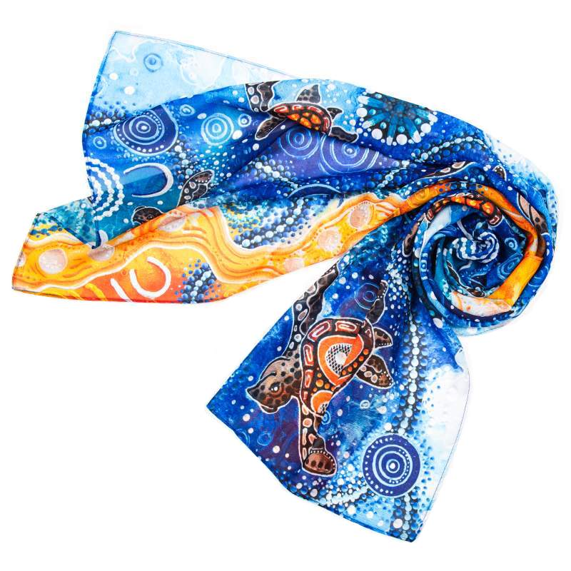 Silk Scarf - Chern'ee Sutton - Turtles