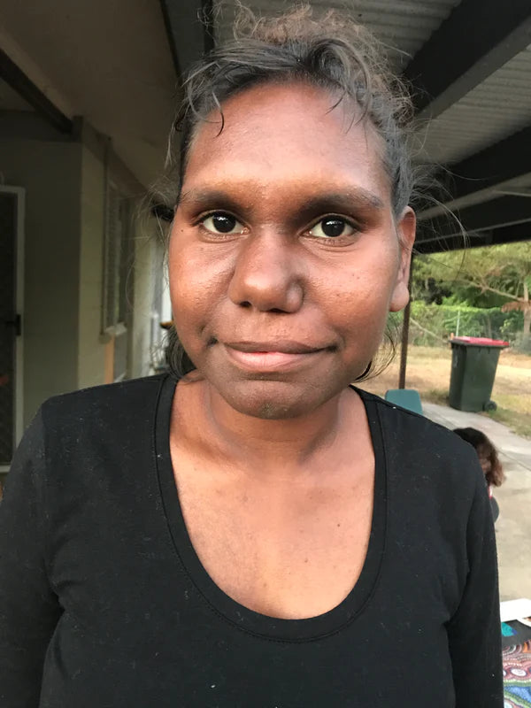 Aboriginal Artist Sharon Turner whose artwork can be found at Raintree Art, Aboriginal Art Ballarat
